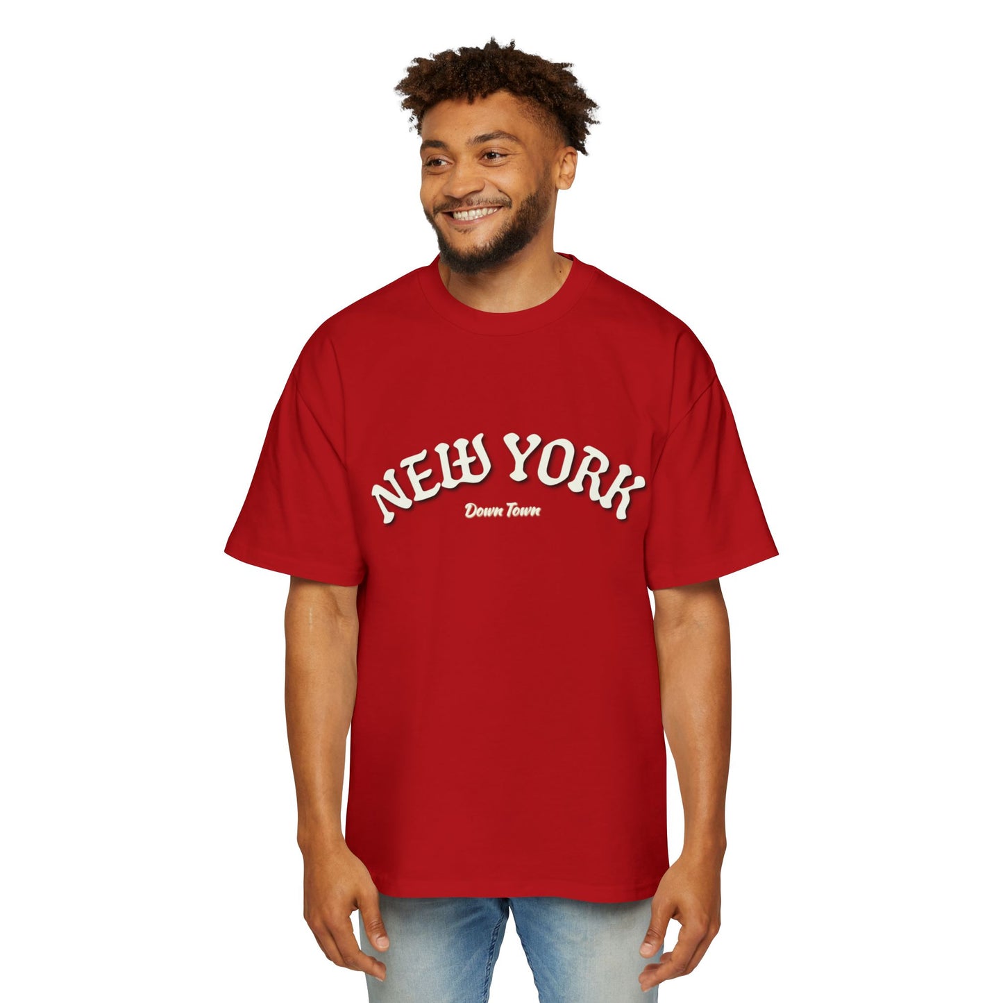 Oversized Tee — 'New York' Front & 'Nope.' Script Back Graphic Shirt