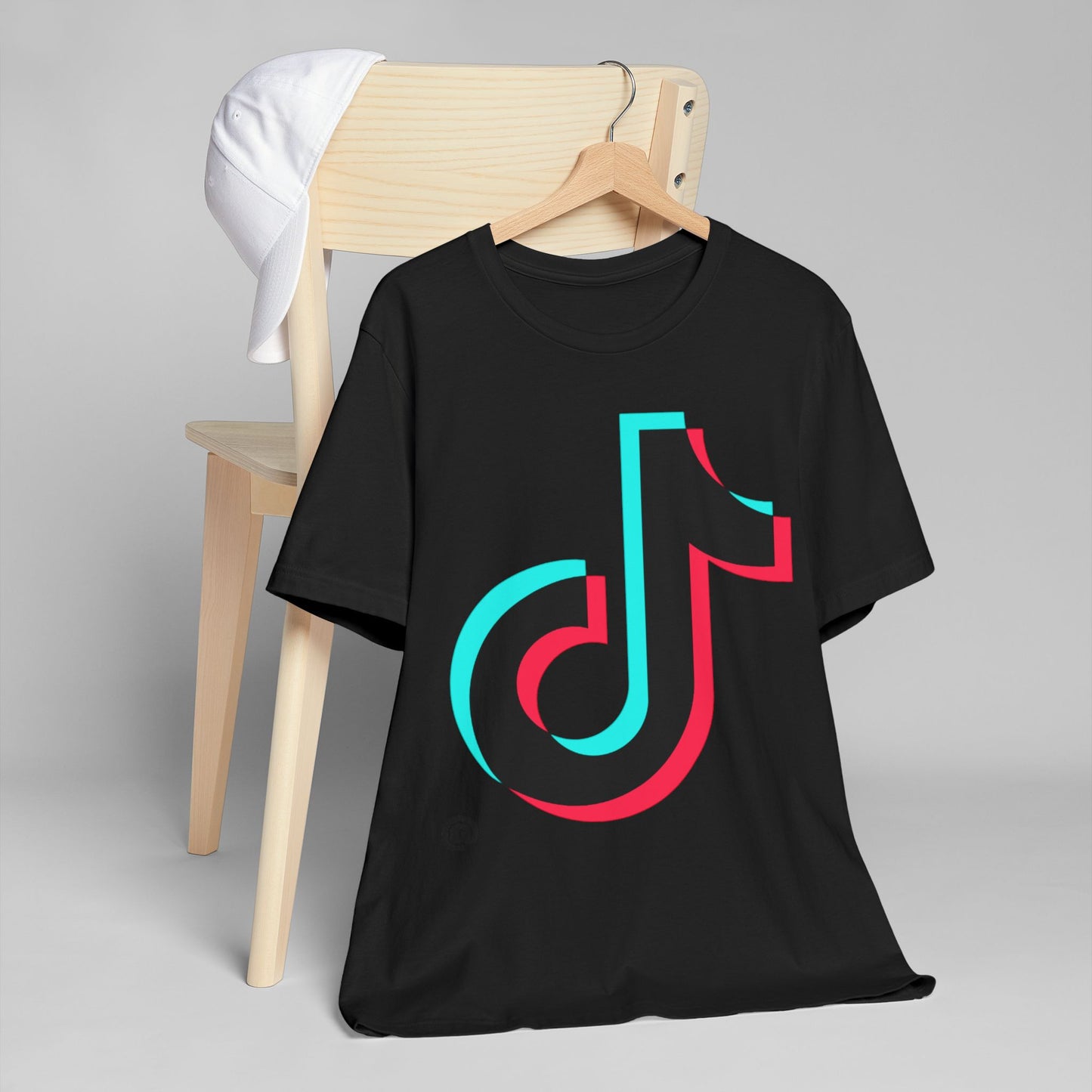 TikTok Logo T-Shirt — Retro 3D Social Media Tee