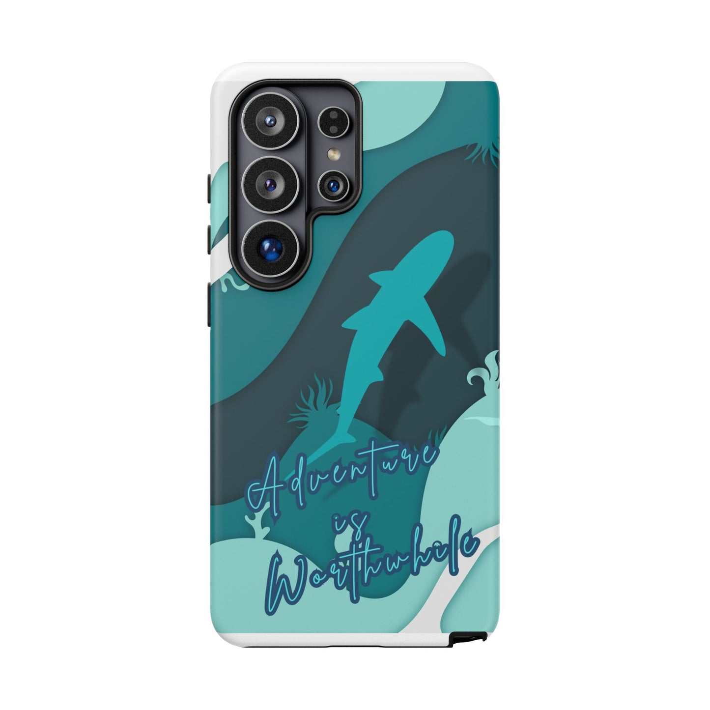 Blue Ocean Phone Case - "Adventure is Worthwhile" Teal Protective Cover