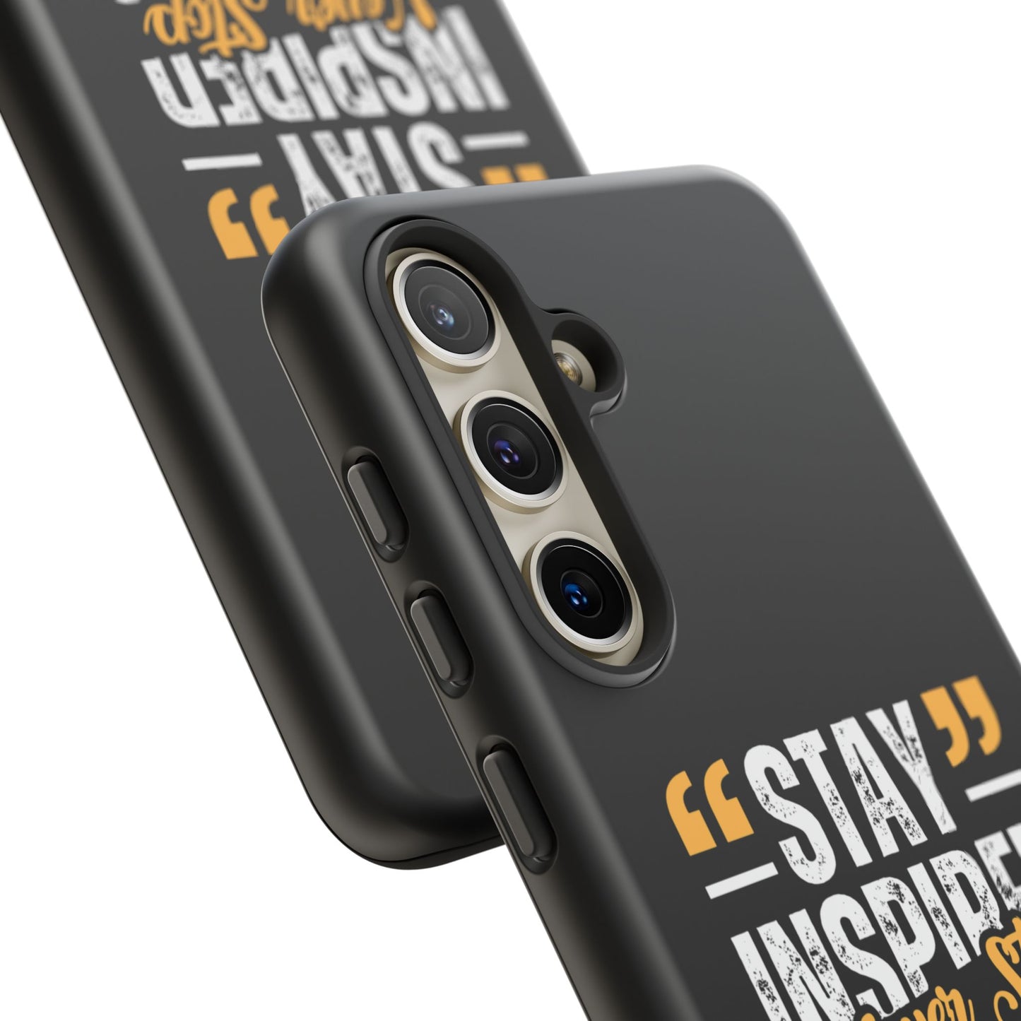 Inspirational Phone Case — “Stay Inspired, Never Stop Creating” Protective Cover