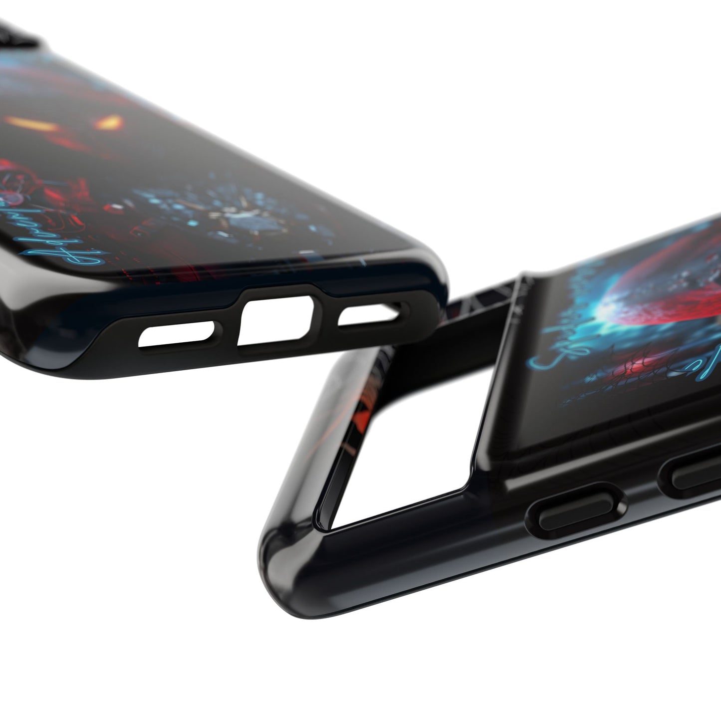 Spiderman Phone Case — Neon Hooded Skull Design "Spider verse"