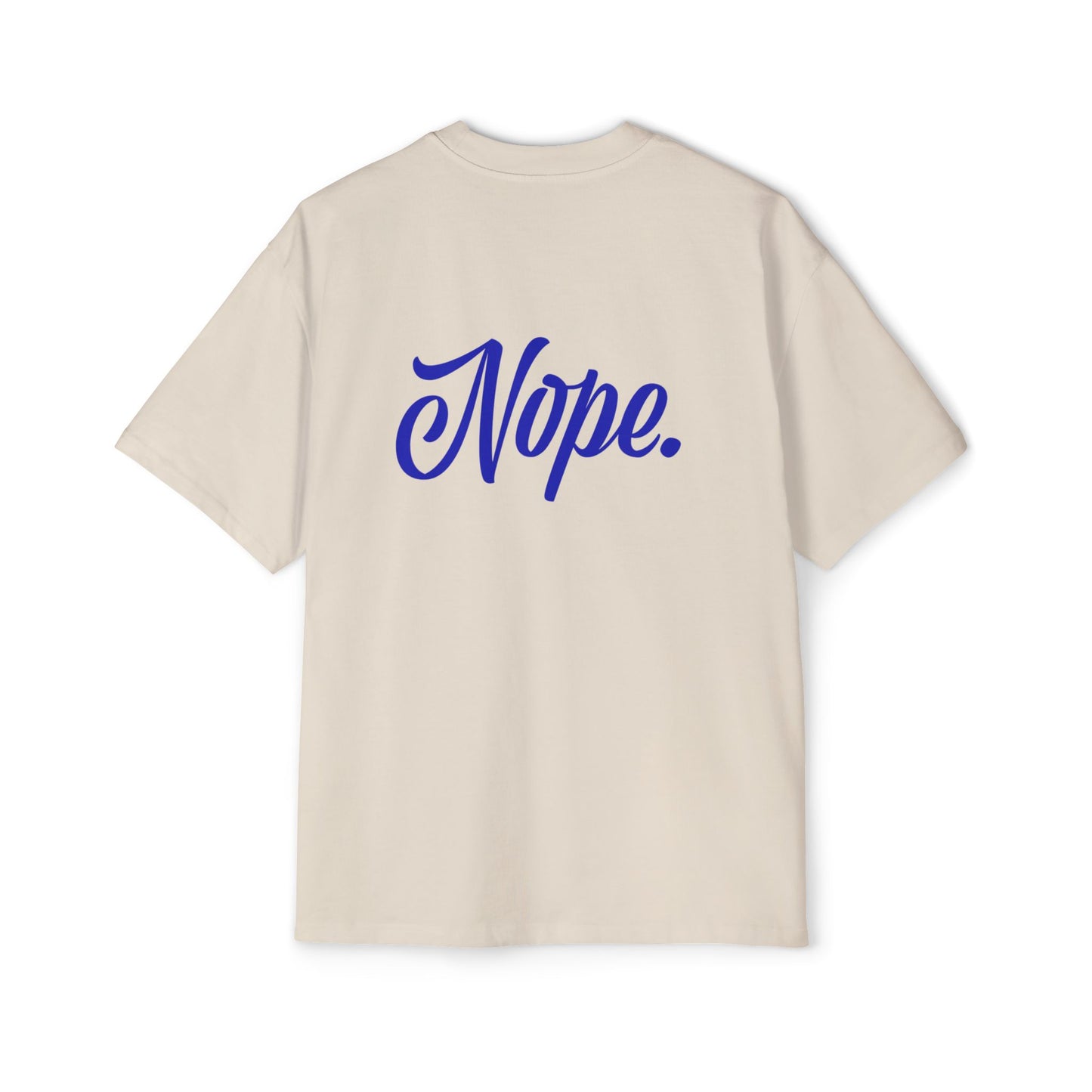 Oversized Tee — 'New York' Front & 'Nope.' Script Back Graphic Shirt
