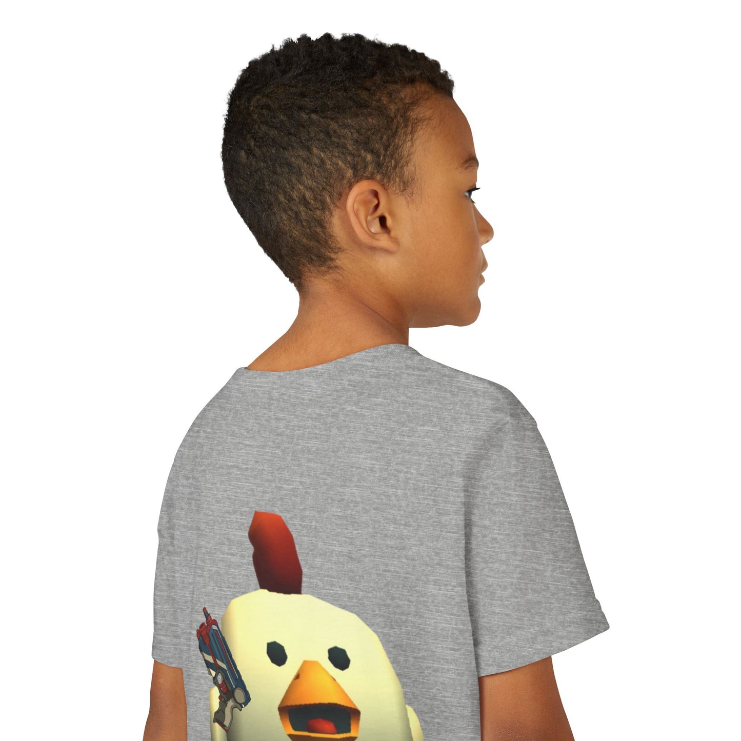 Youth Tee — Cute Chicken Gun Character Kids T-Shirt