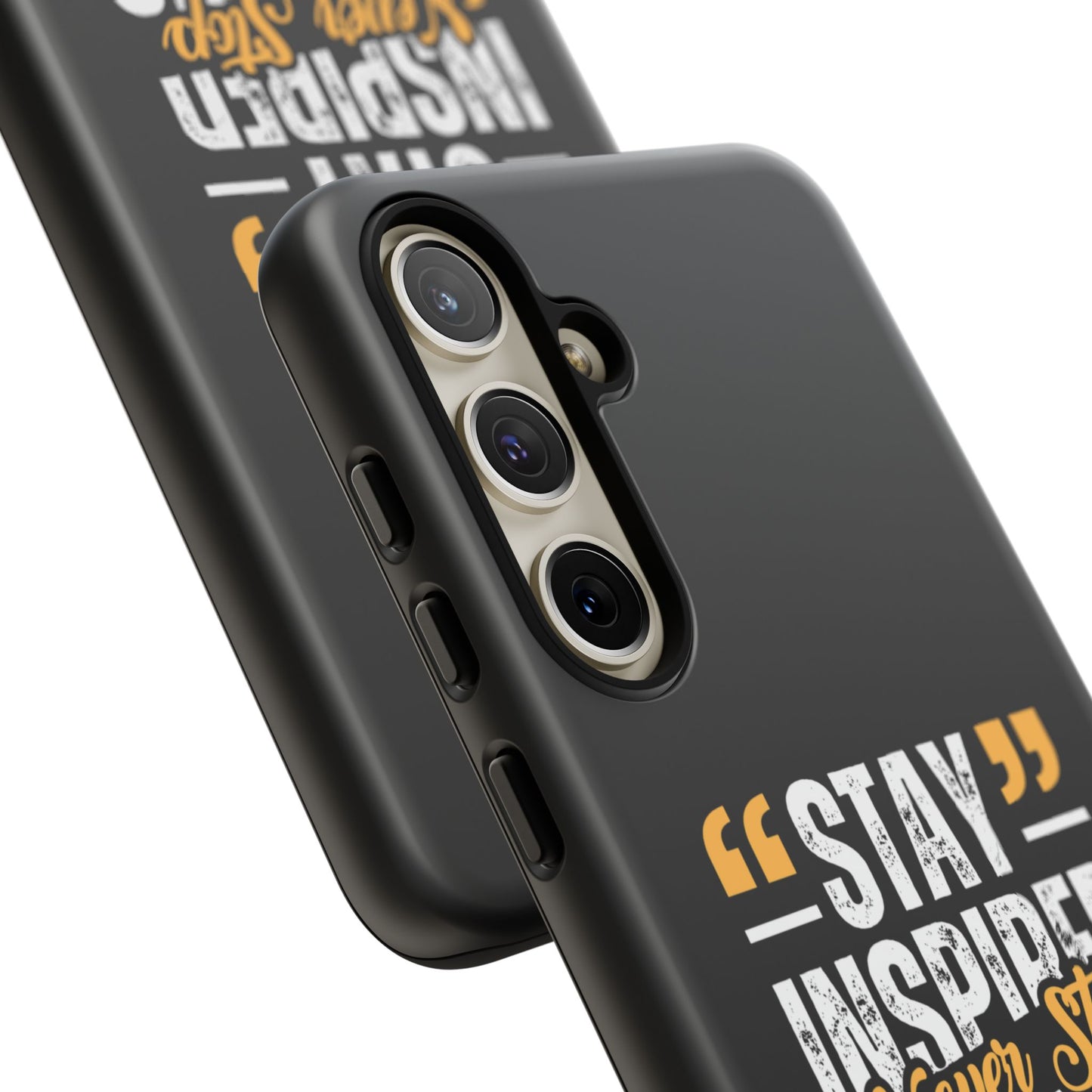 Inspirational Phone Case — “Stay Inspired, Never Stop Creating” Protective Cover