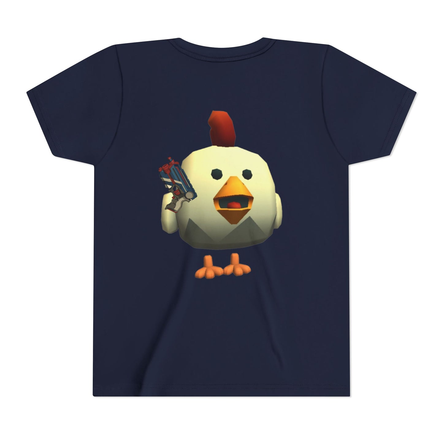 Youth Tee — Cute Chicken Gun Character Kids T-Shirt