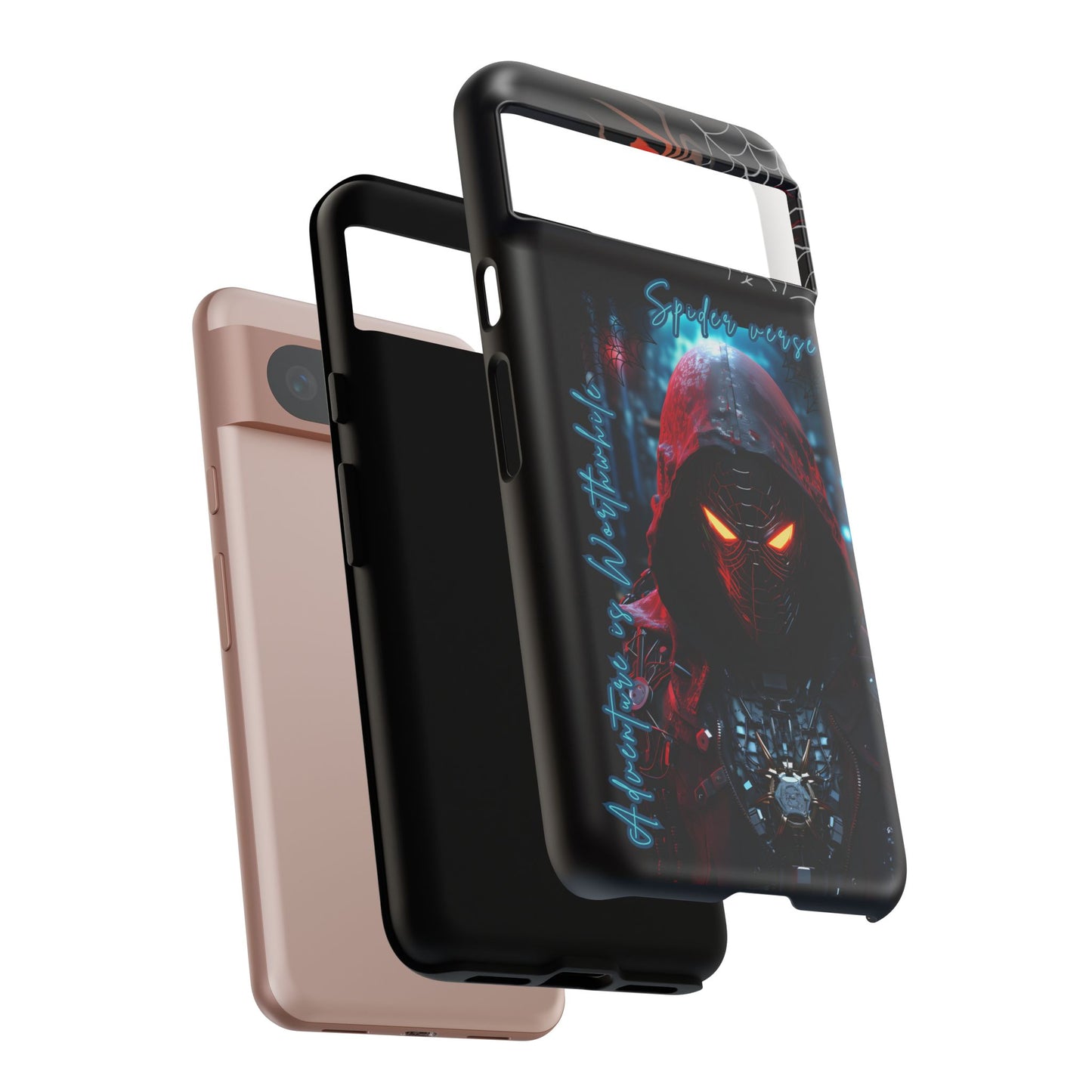 Spiderman Phone Case — Neon Hooded Skull Design "Spider verse"