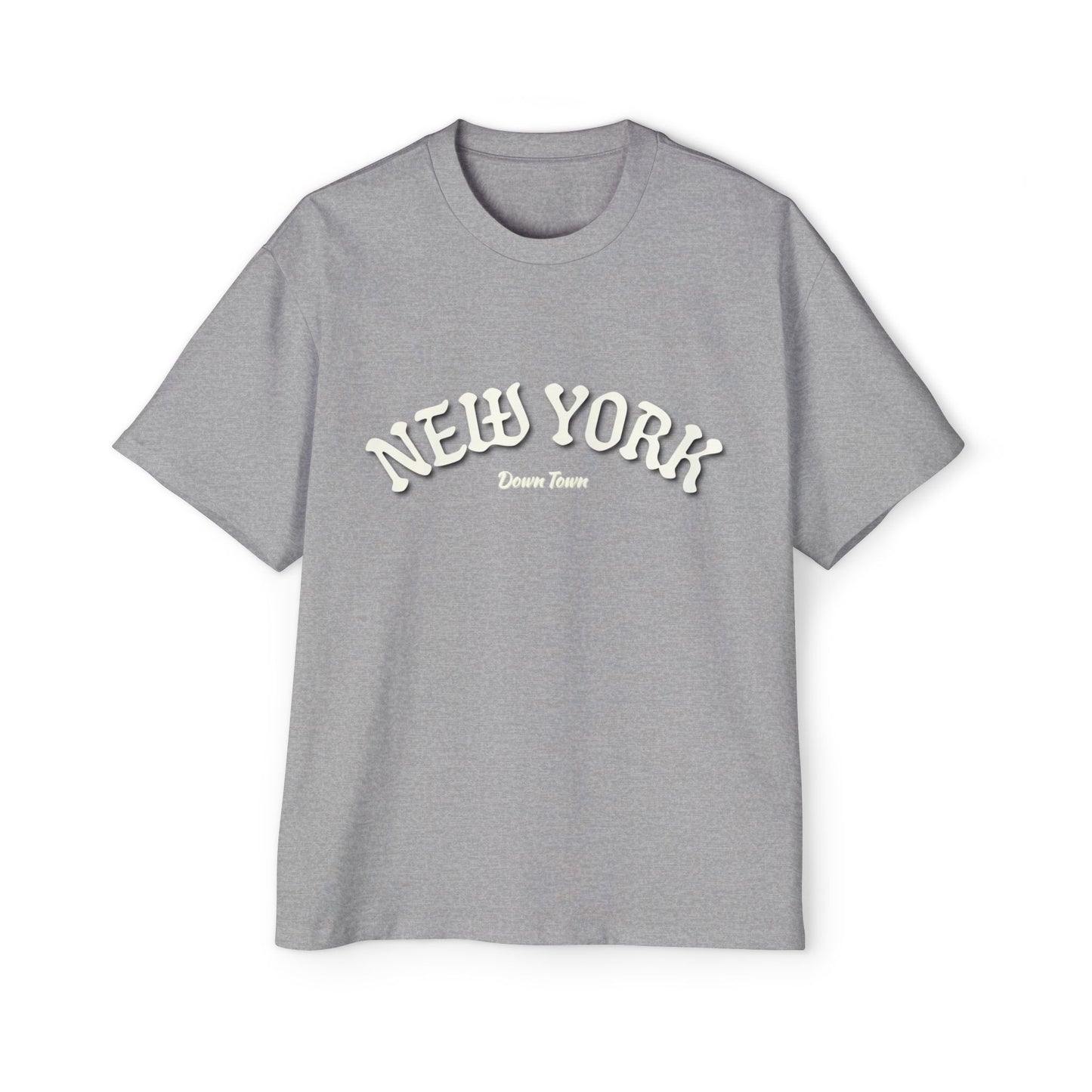 Oversized Tee — 'New York' Front & 'Nope.' Script Back Graphic Shirt