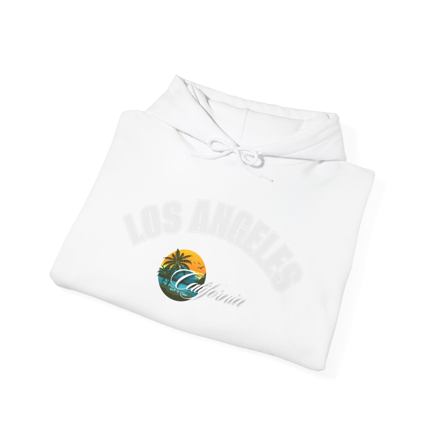 Los Angeles Retro Surf Hoodie — Vintage Sunset Car & Palm Tree Sweatshirt