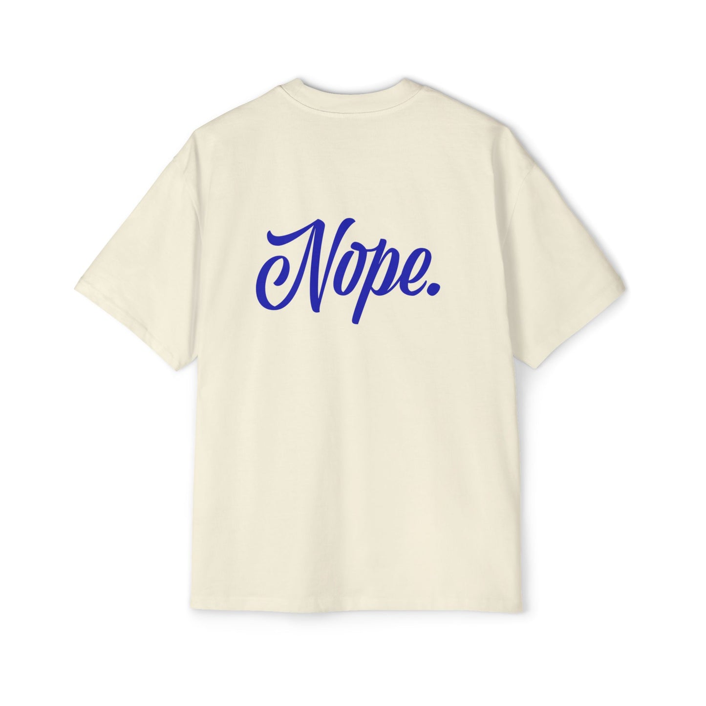 Oversized Tee — 'New York' Front & 'Nope.' Script Back Graphic Shirt