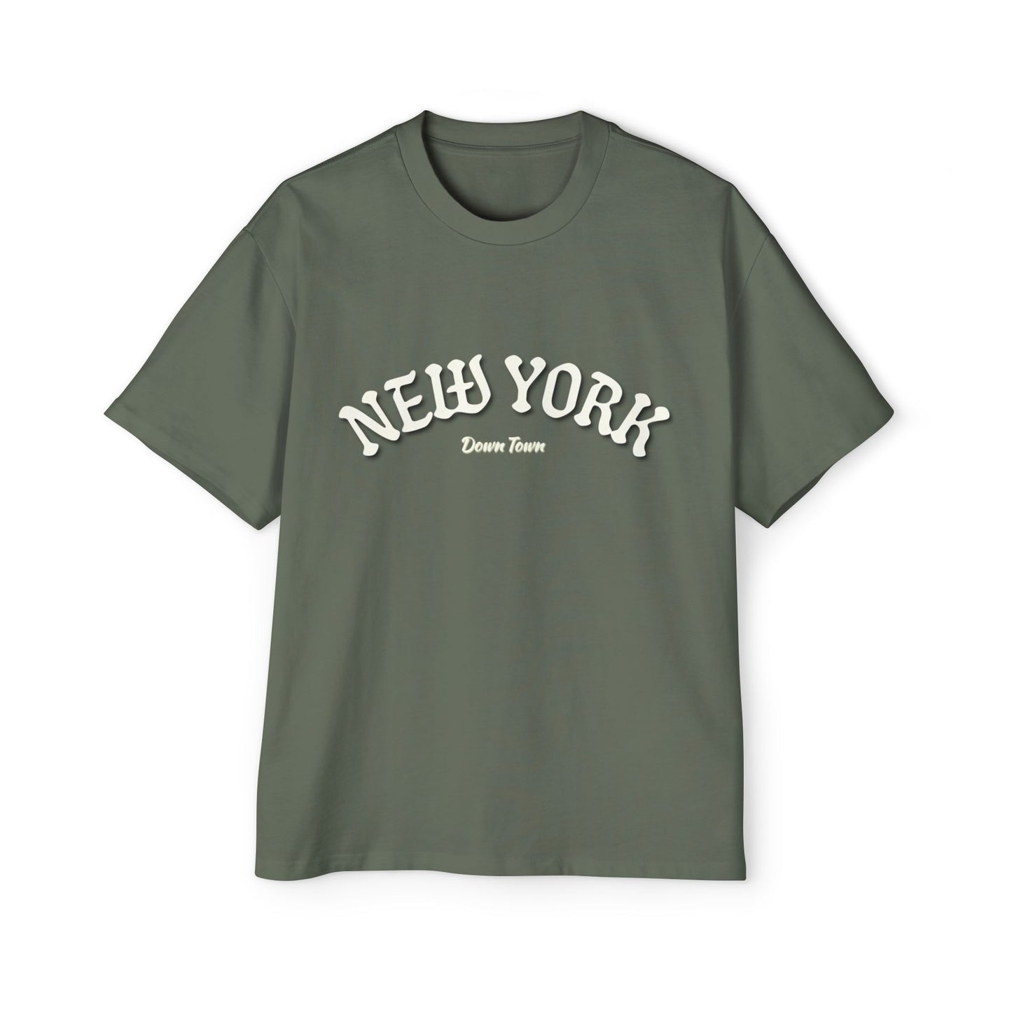 Oversized Tee — 'New York' Front & 'Nope.' Script Back Graphic Shirt