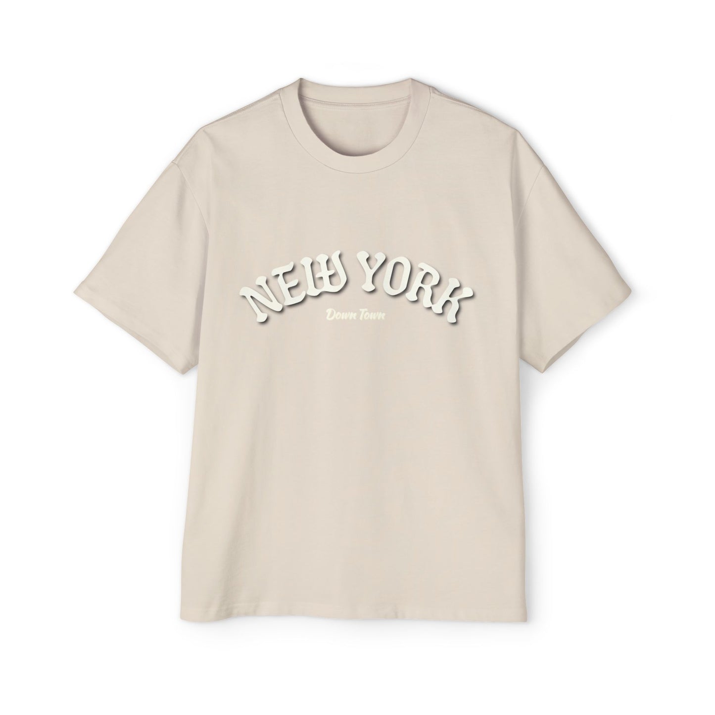Oversized Tee — 'New York' Front & 'Nope.' Script Back Graphic Shirt