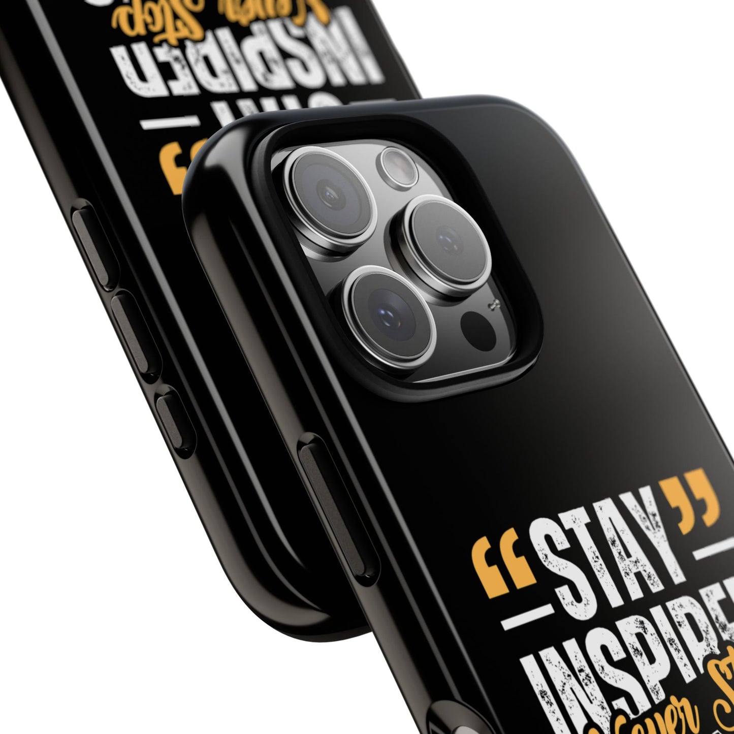 Inspirational Phone Case — “Stay Inspired, Never Stop Creating” Protective Cover