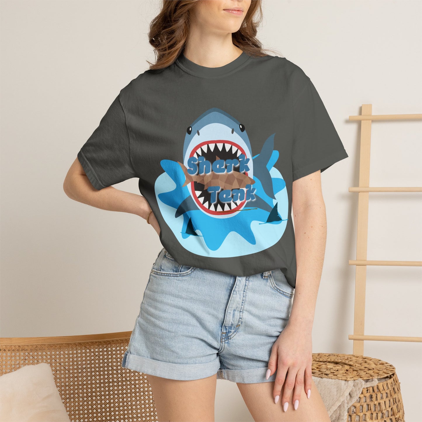 Shark Graphic T-Shirt — 'Shark' Ocean Illustration Tee