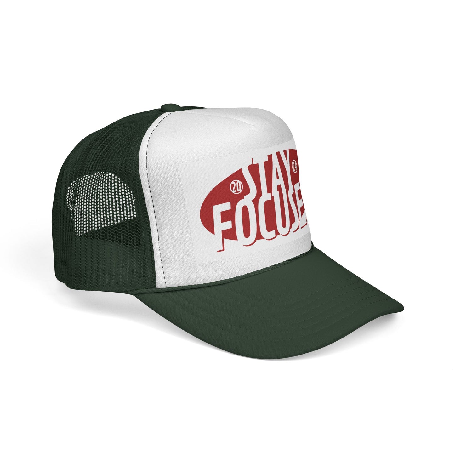 Stay Focused Trucker Cap — Motivational Mesh Hat for Productivity & Daily Wear