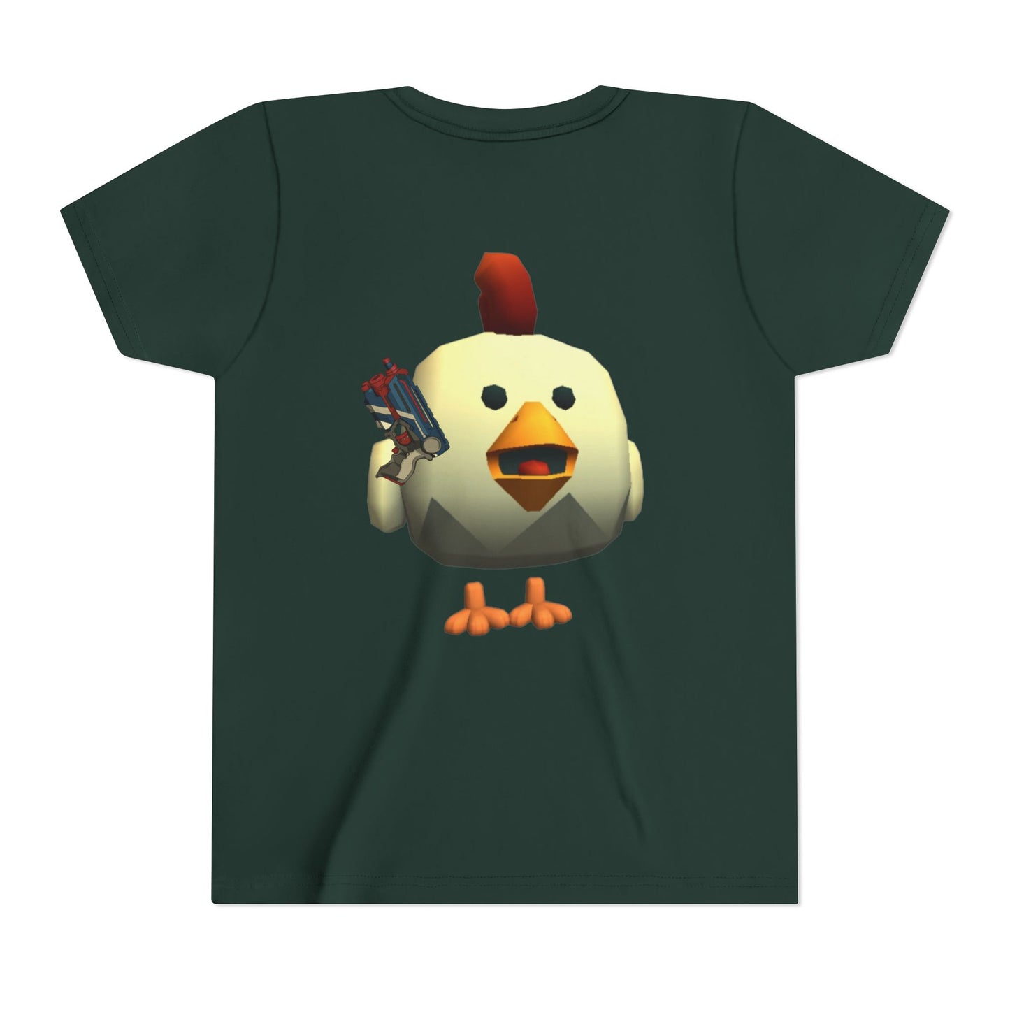 Youth Tee — Cute Chicken Gun Character Kids T-Shirt