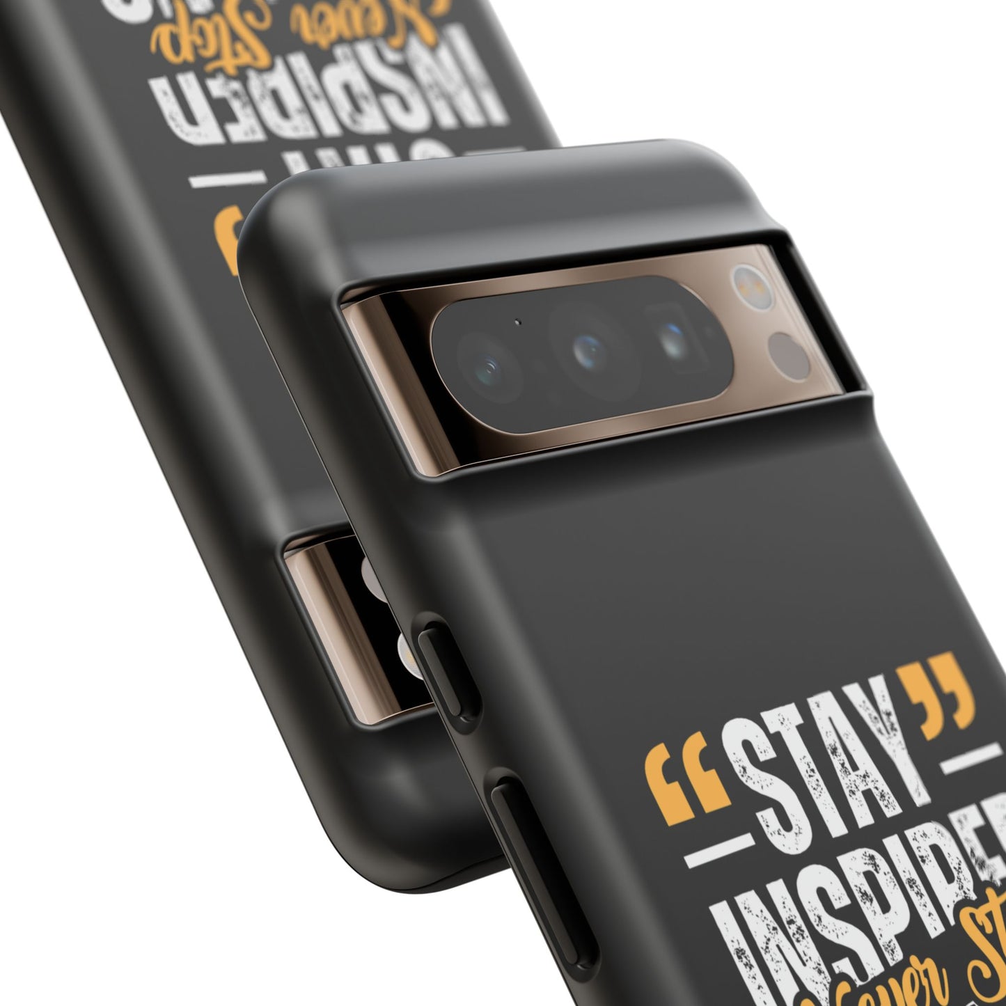 Inspirational Phone Case — “Stay Inspired, Never Stop Creating” Protective Cover