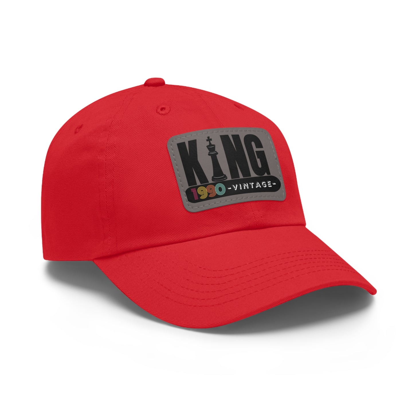 King 1990 Vintage Leather Patch Dad Hat