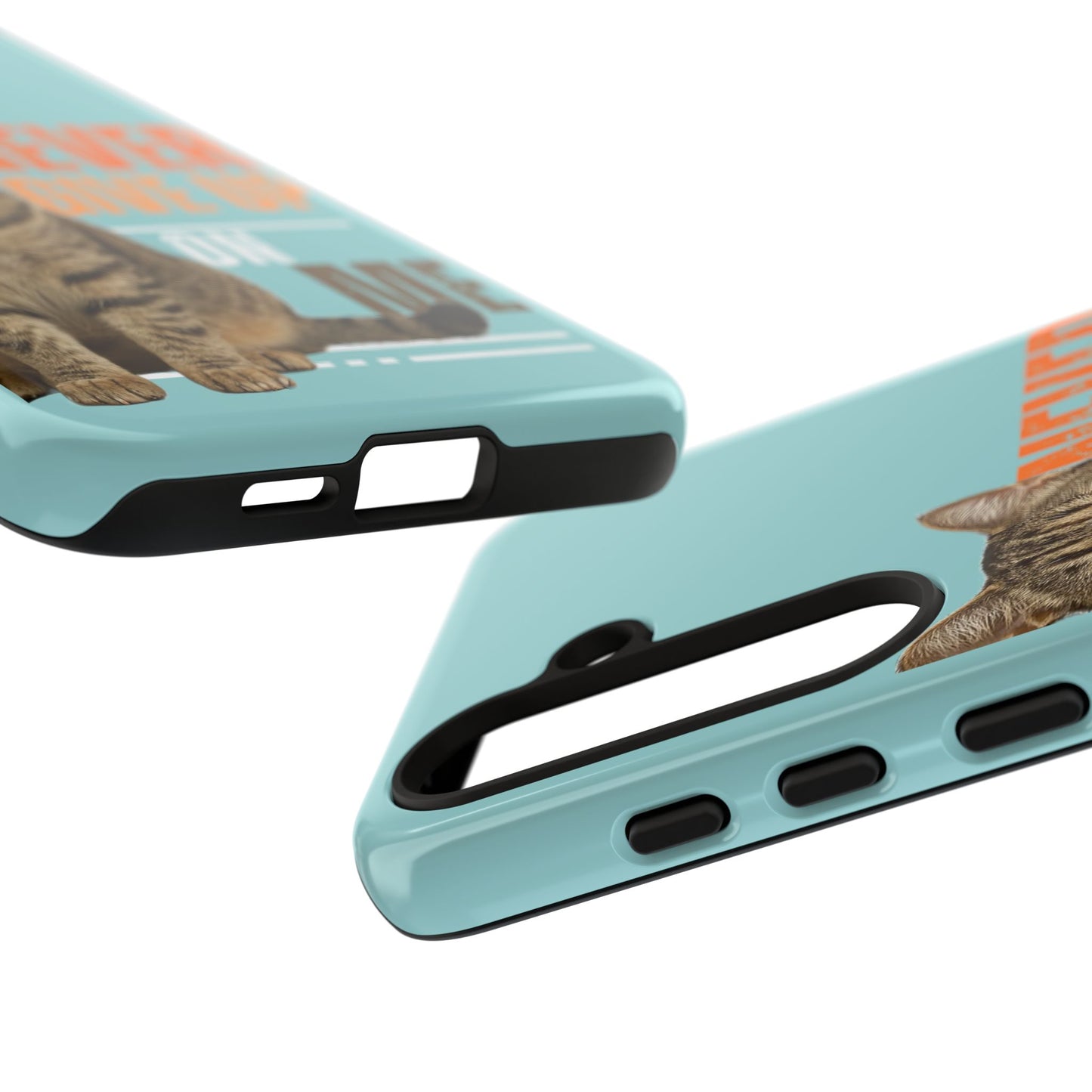 Cat Phone Case — "Never Give Up On Me" Inspirational Protective Case