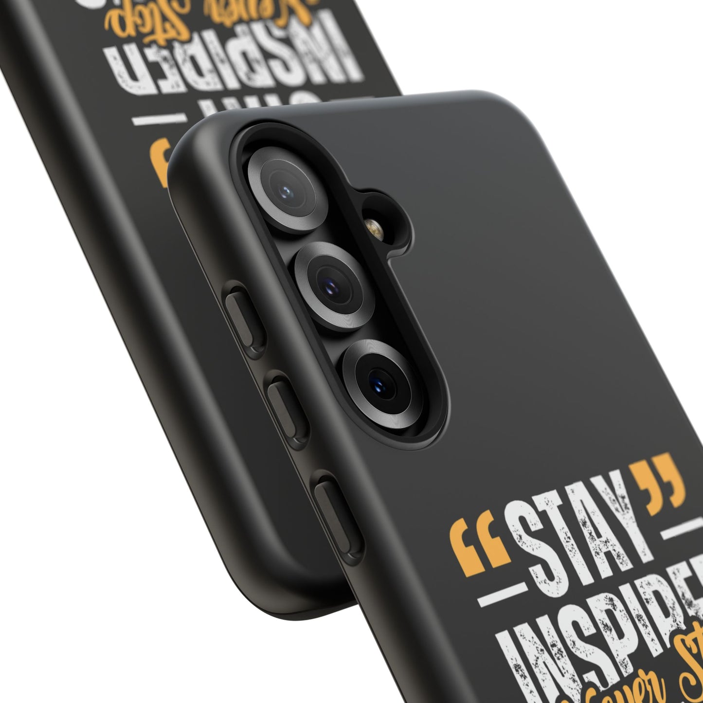 Inspirational Phone Case — “Stay Inspired, Never Stop Creating” Protective Cover