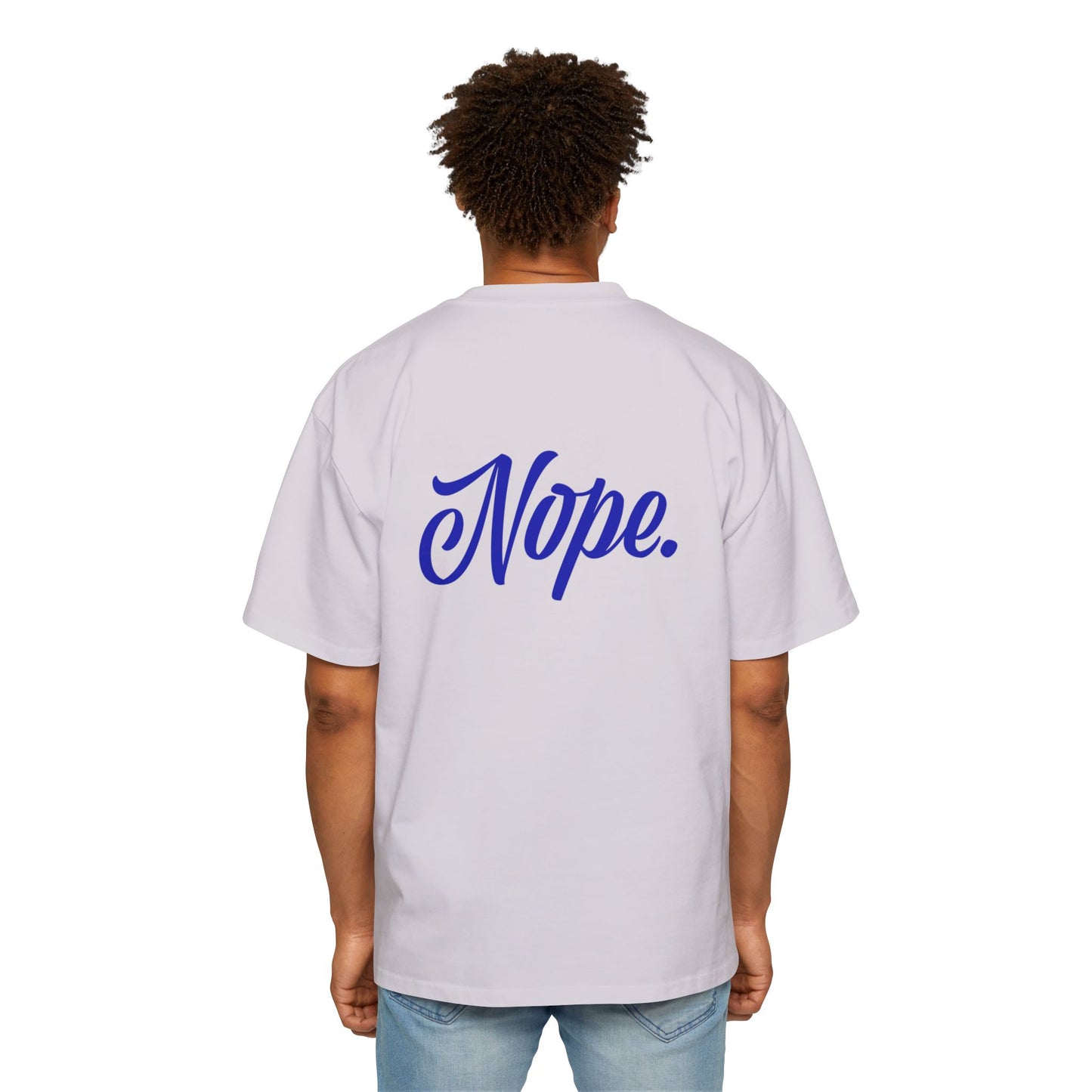 Oversized Tee — 'New York' Front & 'Nope.' Script Back Graphic Shirt