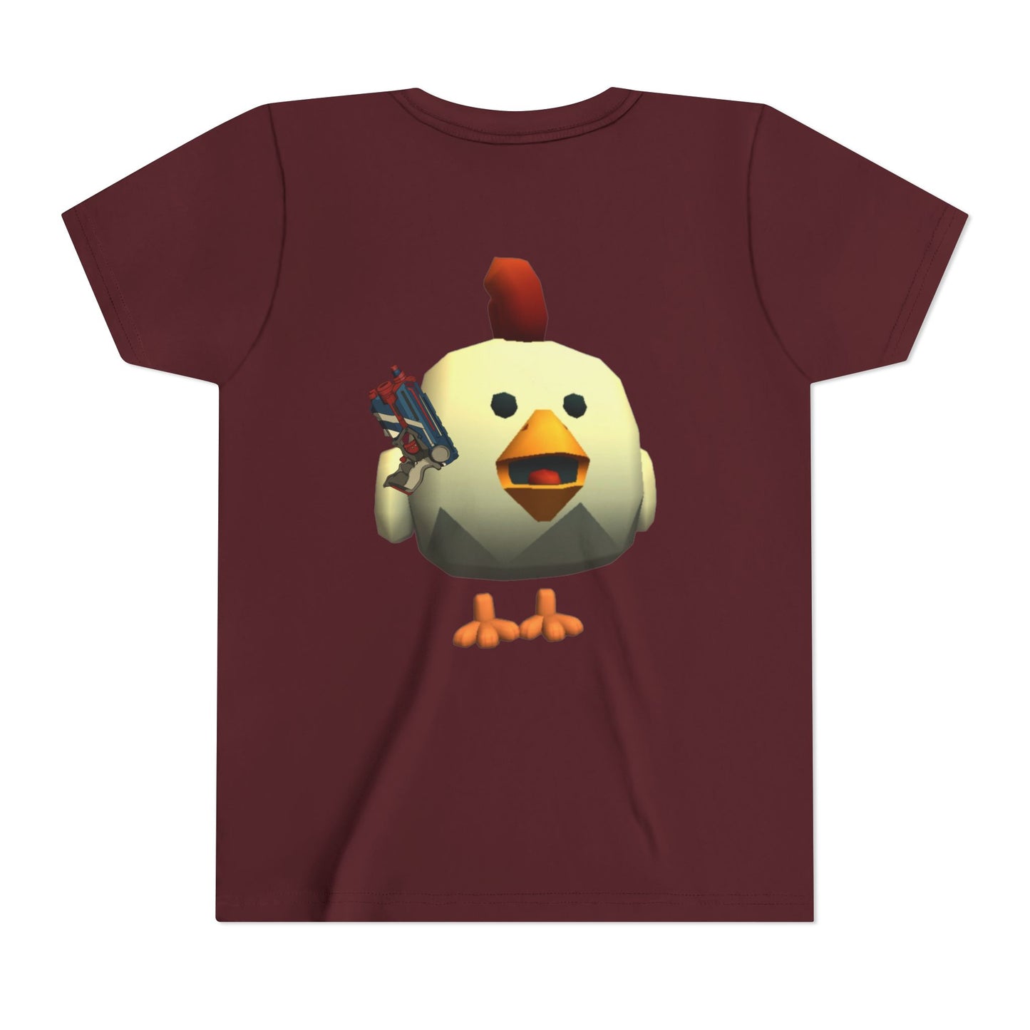 Youth Tee — Cute Chicken Gun Character Kids T-Shirt