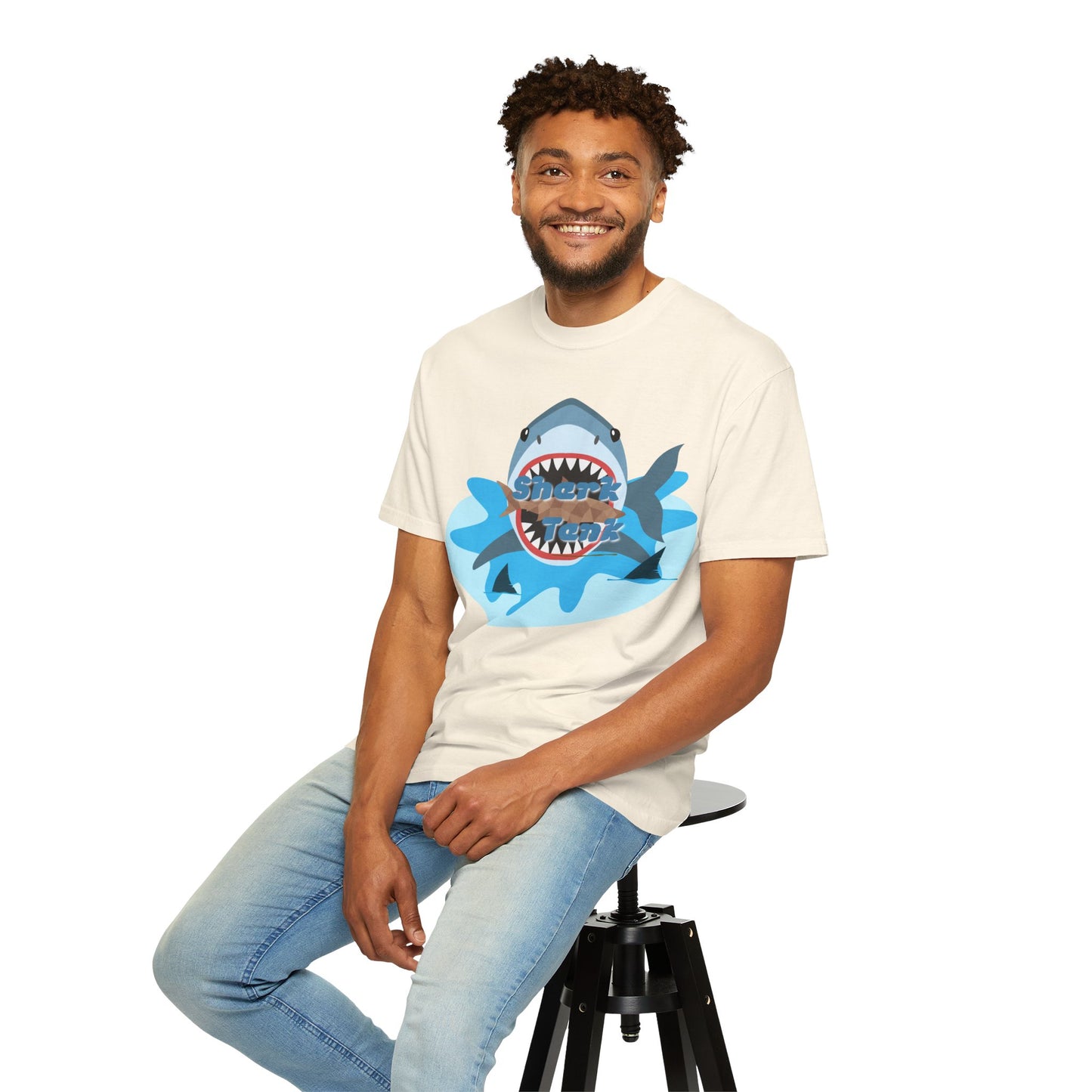 Shark Graphic T-Shirt — 'Shark' Ocean Illustration Tee