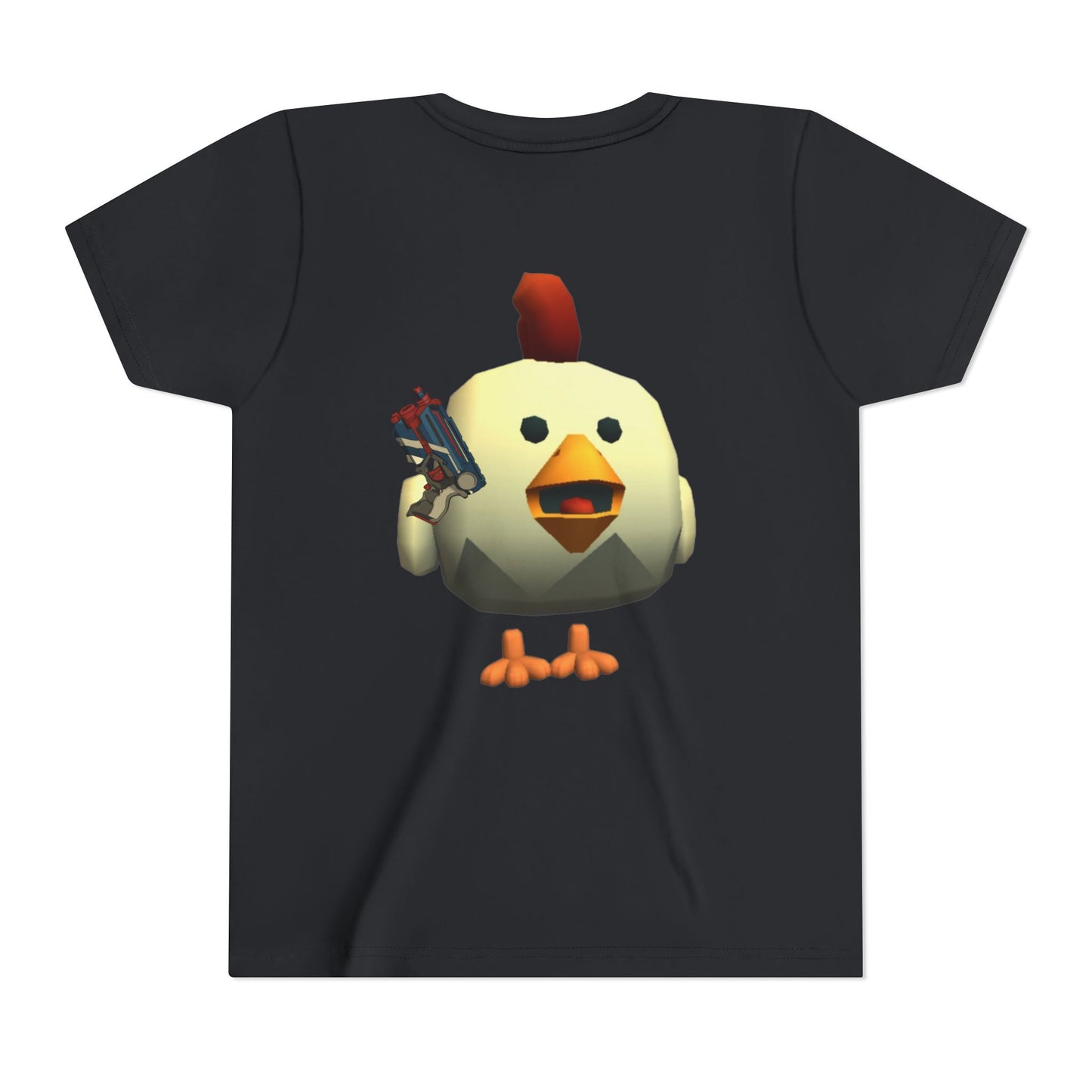Youth Tee — Cute Chicken Gun Character Kids T-Shirt