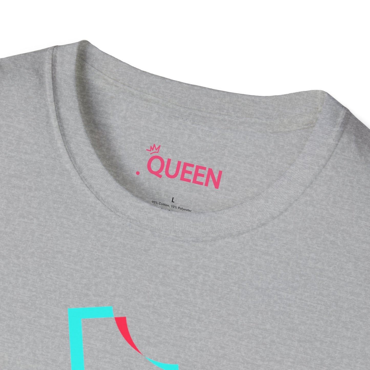 TikTok Queen Graphic T-Shirt — Personalized Channel Name, 'New Day New Start' Back Design