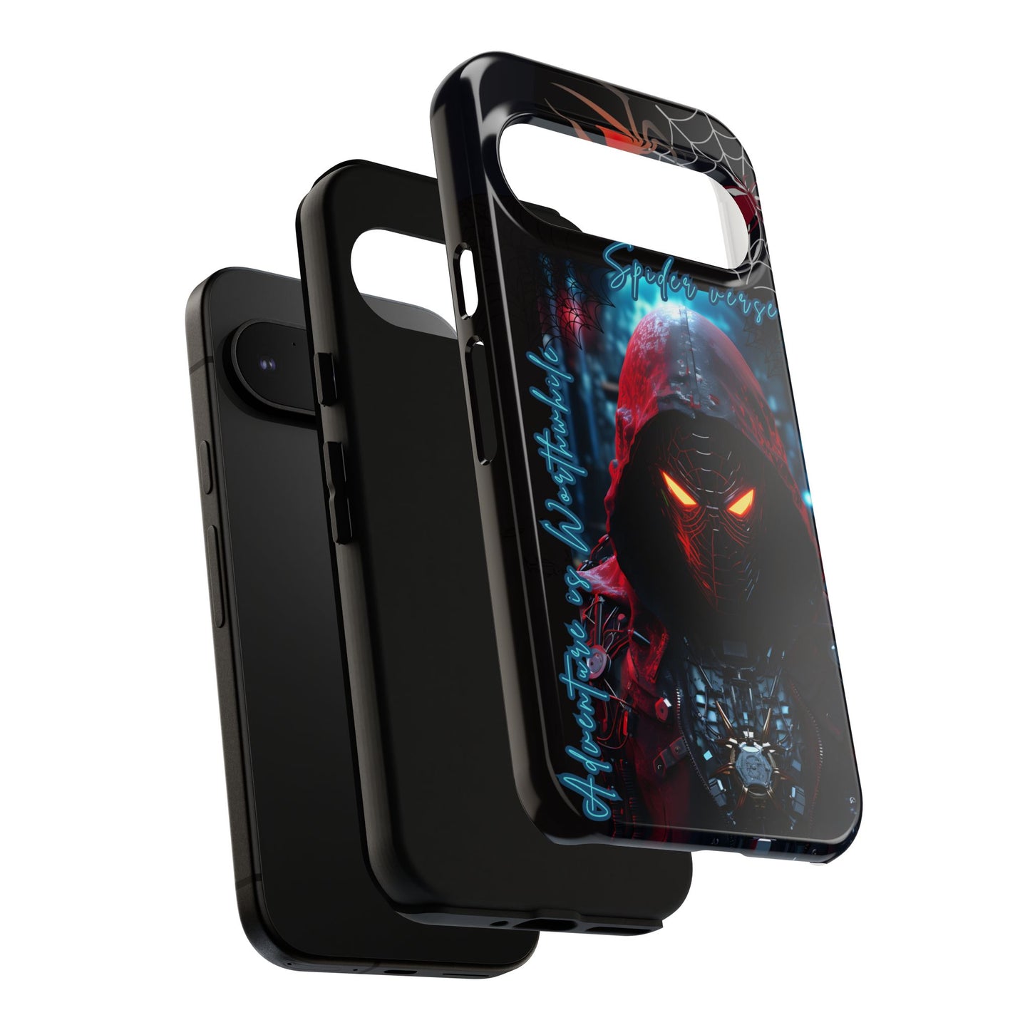 Spiderman Phone Case — Neon Hooded Skull Design "Spider verse"