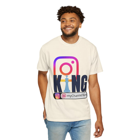 Instagram King T-Shirt — Custom @myChannel Name Social Media Tee