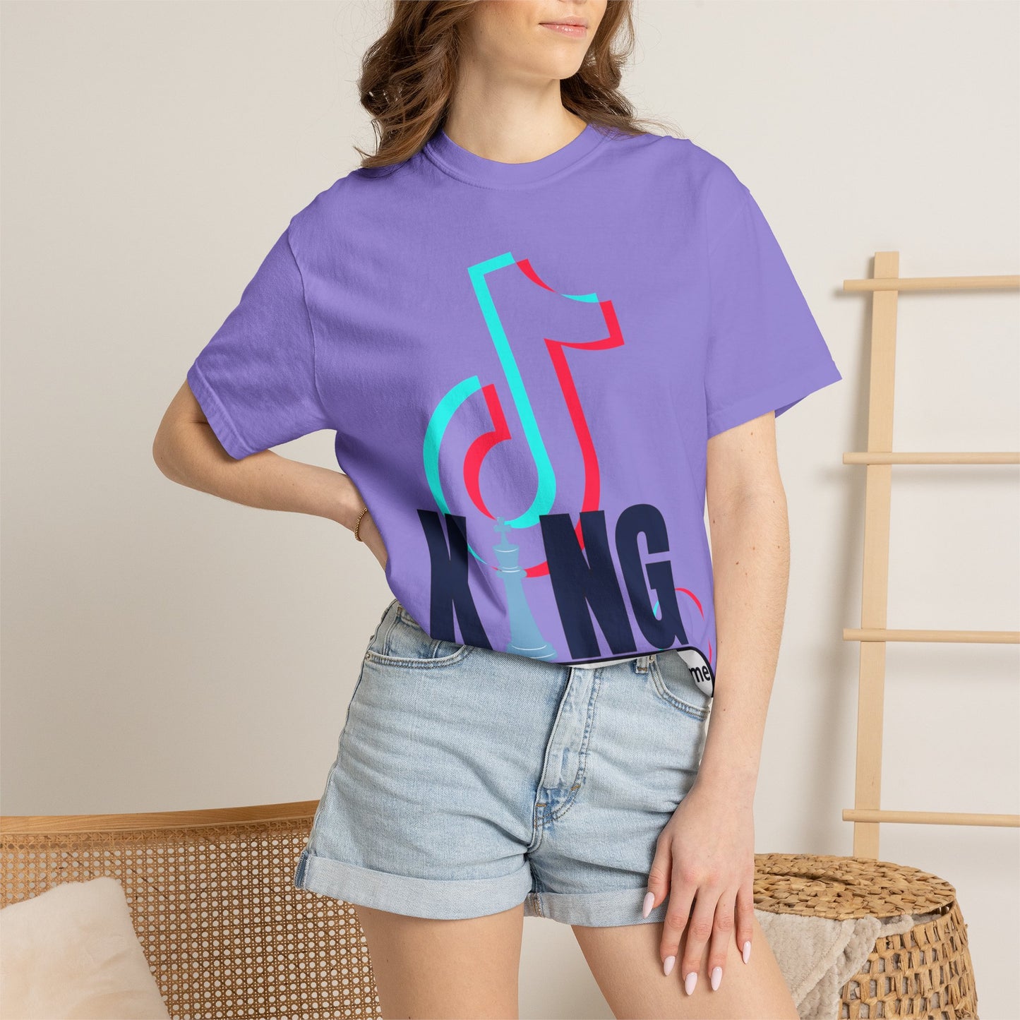 TikTok King T-Shirt — Custom Channel Name Music Tee Tiktok custom Name Tee