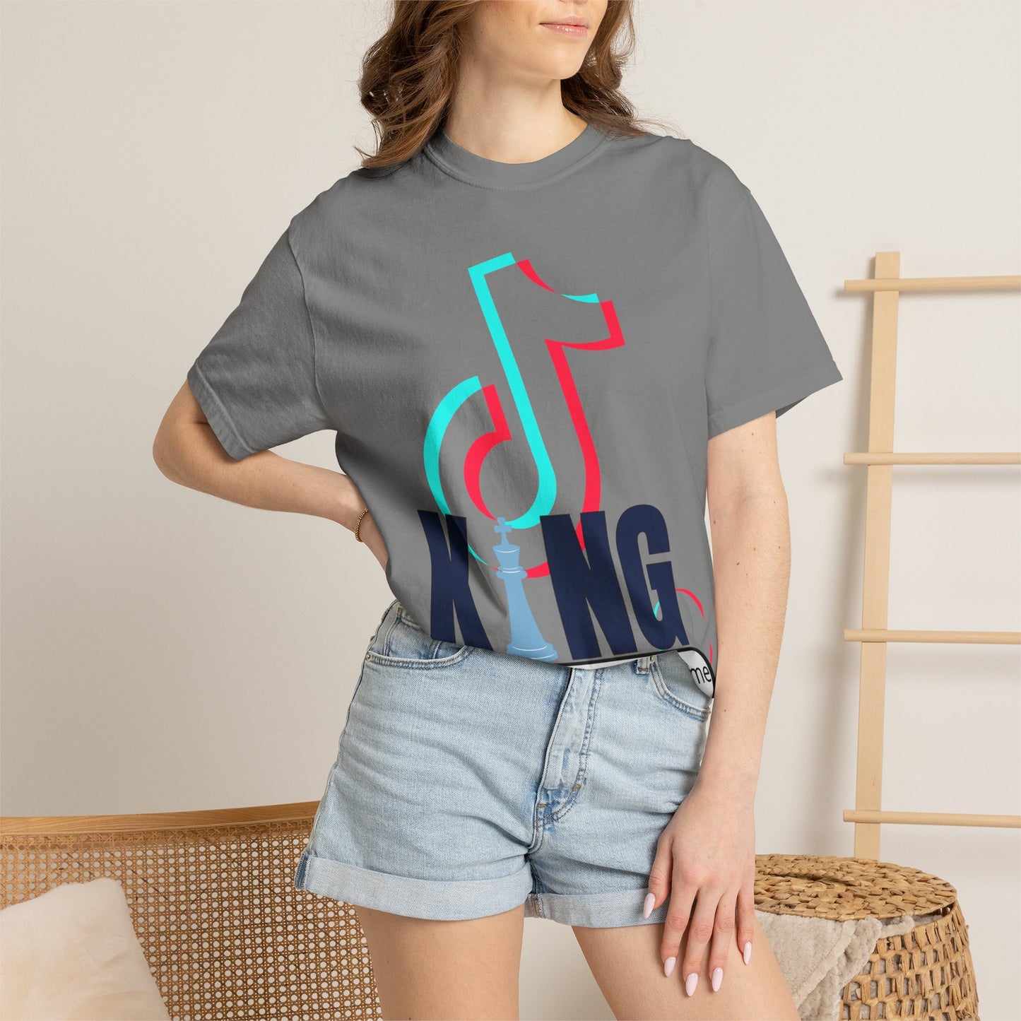 TikTok King T-Shirt — Custom Channel Name Music Tee Tiktok custom Name Tee