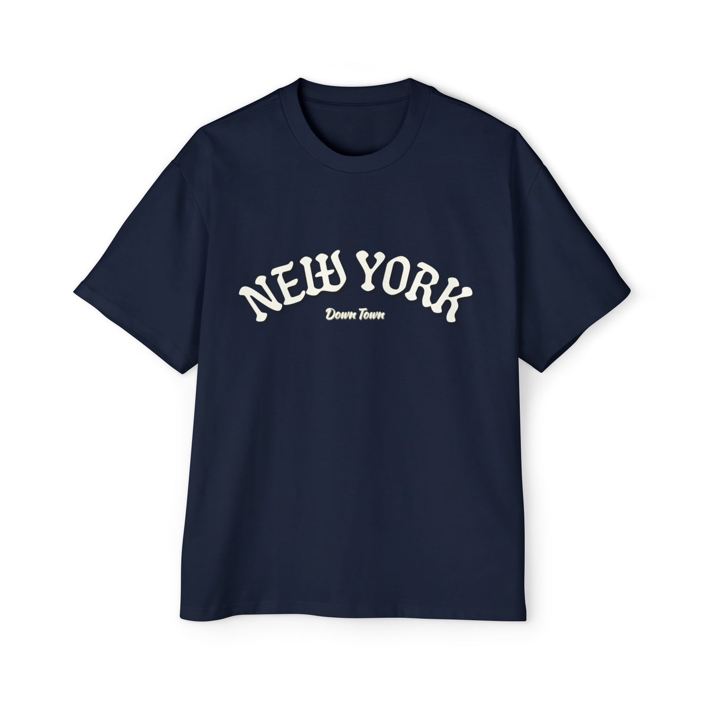 Oversized Tee — 'New York' Front & 'Nope.' Script Back Graphic Shirt