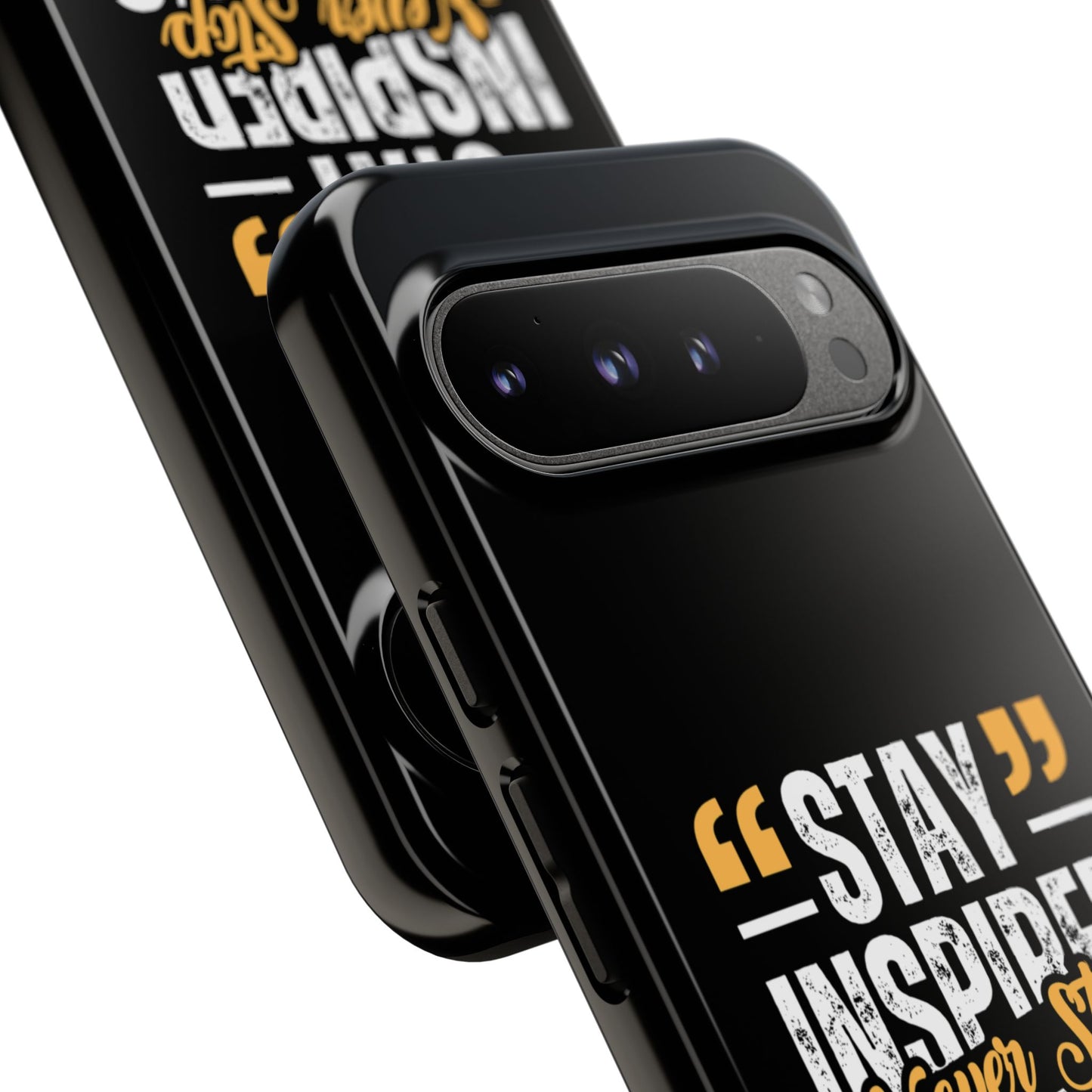 Inspirational Phone Case — “Stay Inspired, Never Stop Creating” Protective Cover