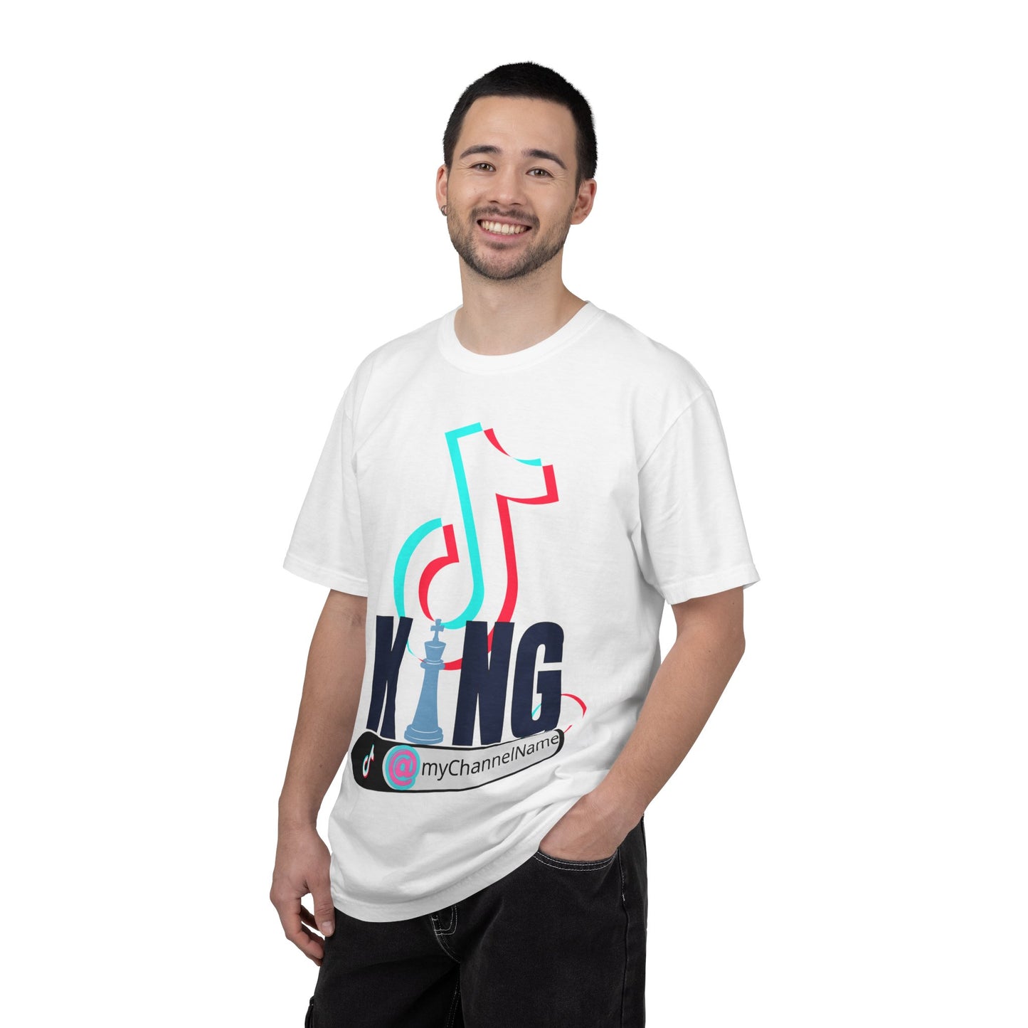 TikTok King T-Shirt — Custom Channel Name Music Tee Tiktok custom Name Tee