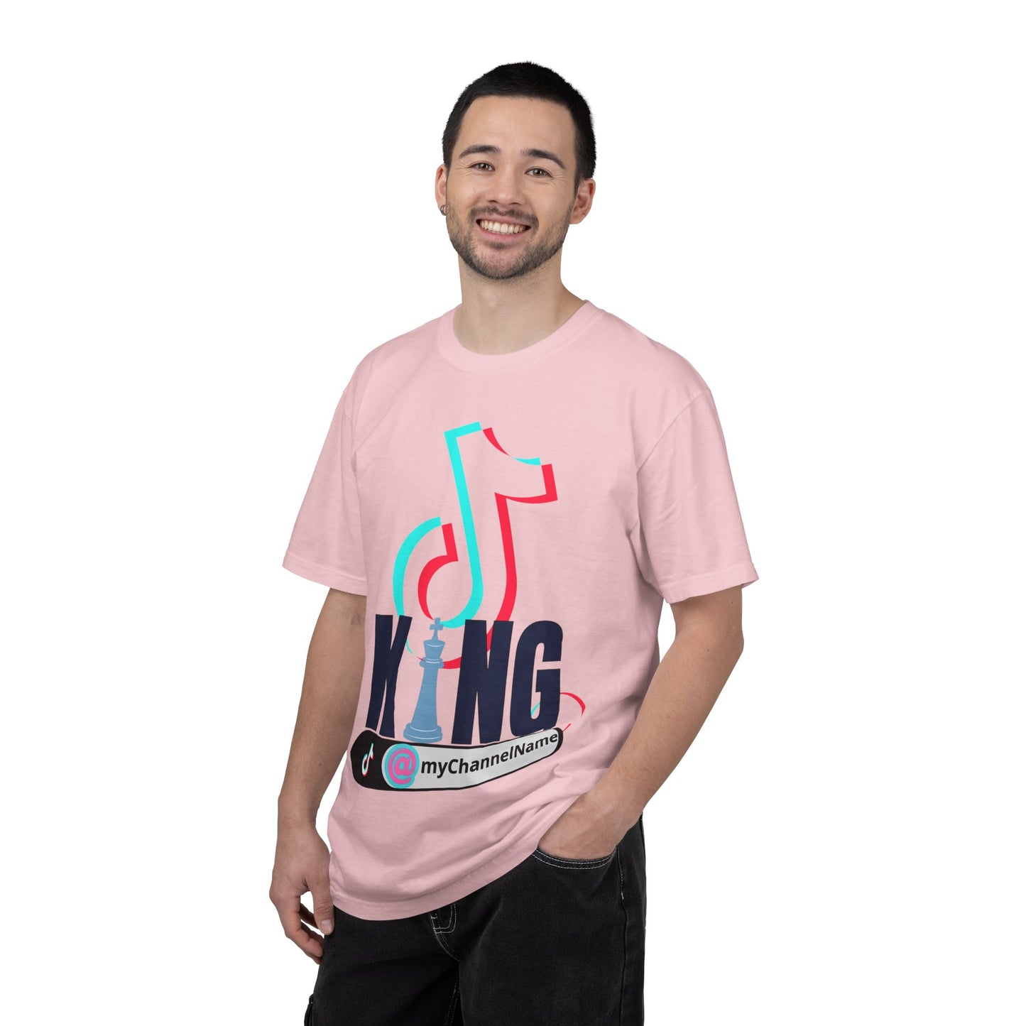 TikTok King T-Shirt — Custom Channel Name Music Tee Tiktok custom Name Tee
