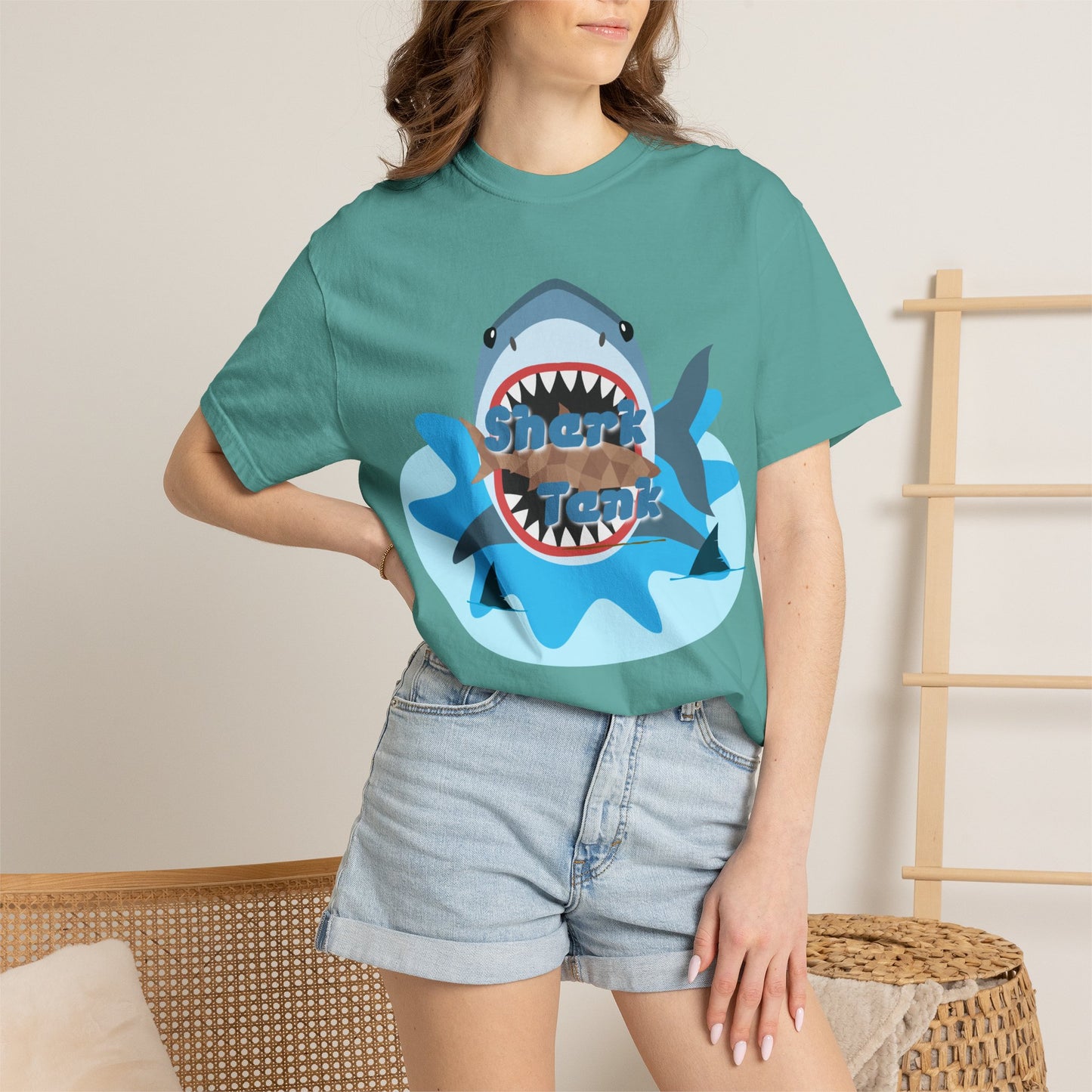 Shark Graphic T-Shirt — 'Shark' Ocean Illustration Tee