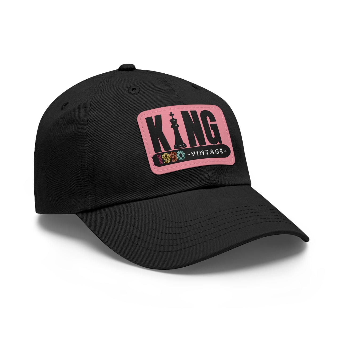 King 1990 Vintage Leather Patch Dad Hat