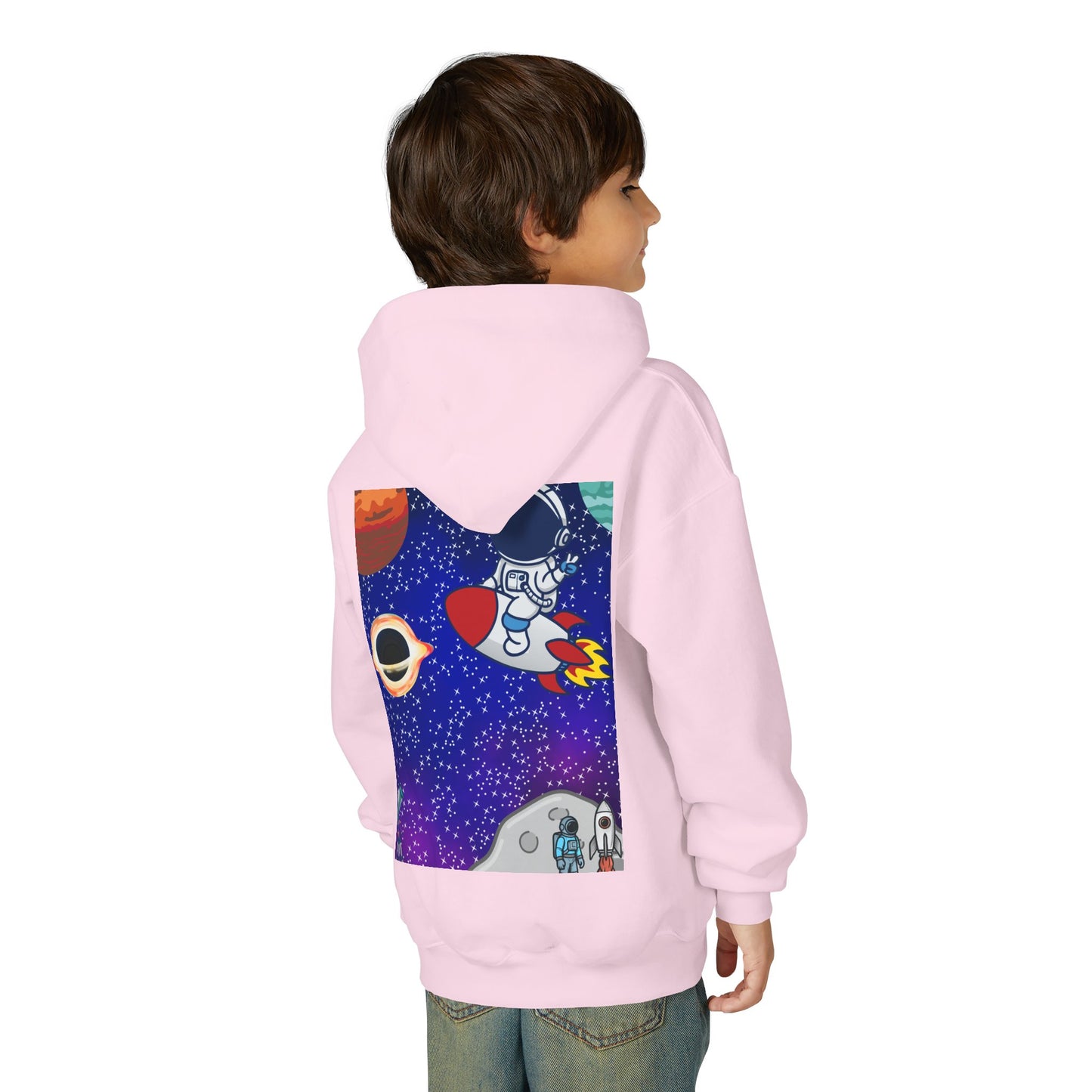 Kids Space Hoodie – Cute Astronaut Rocket Sweatshirt for Boys & Girls - Custom design