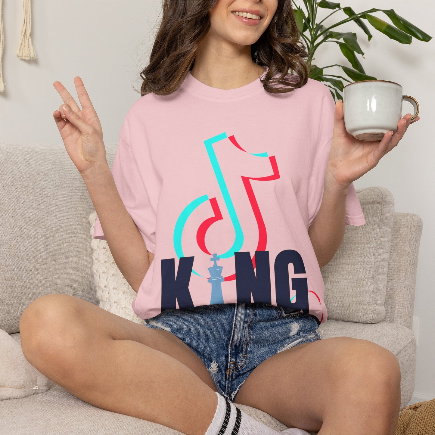 TikTok King T-Shirt — Custom Channel Name Music Tee Tiktok custom Name Tee