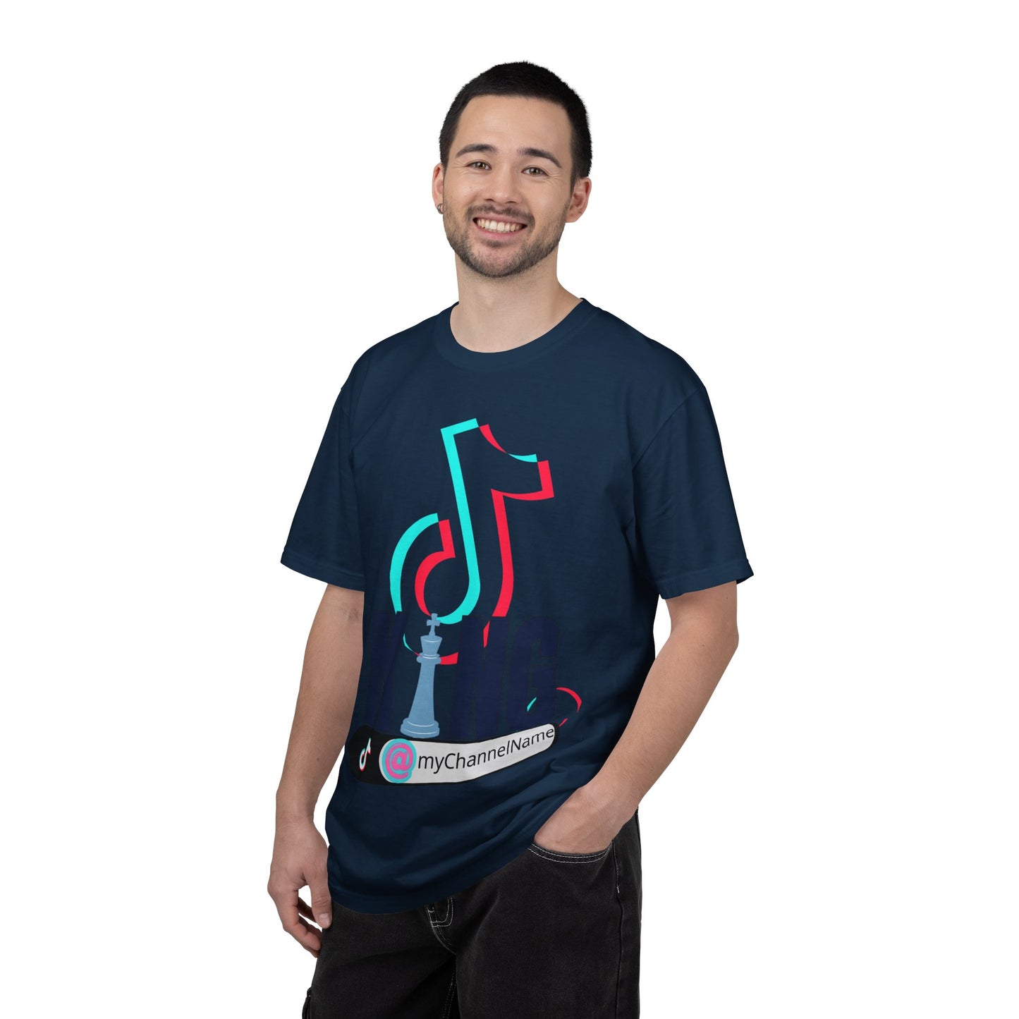 TikTok King T-Shirt — Custom Channel Name Music Tee Tiktok custom Name Tee