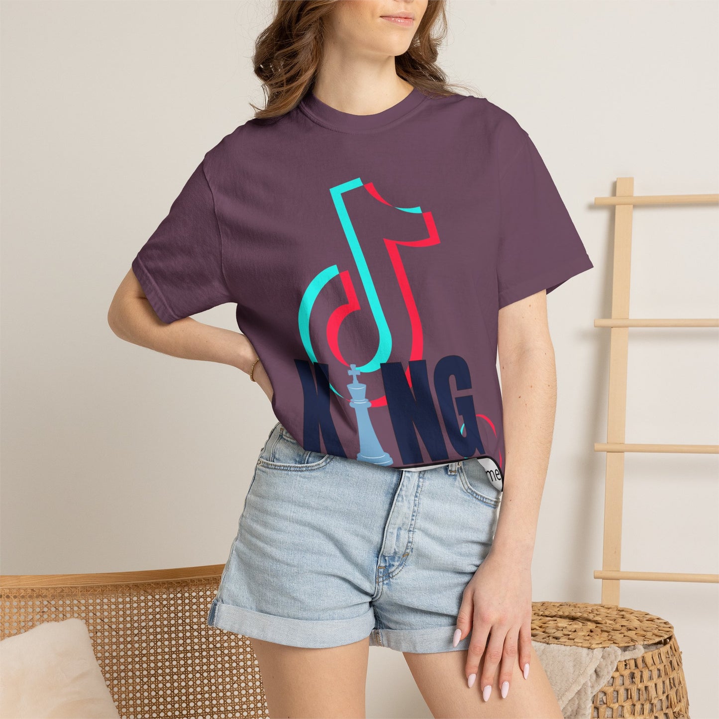 TikTok King T-Shirt — Custom Channel Name Music Tee Tiktok custom Name Tee