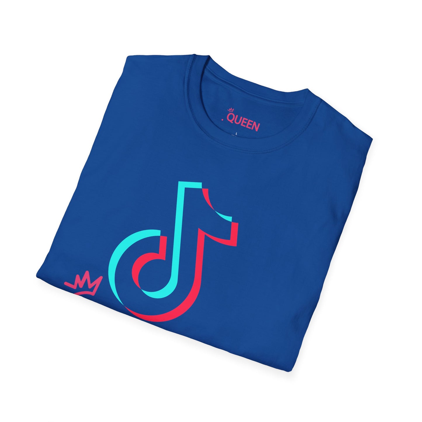 TikTok Queen Graphic T-Shirt — Personalized Channel Name, 'New Day New Start' Back Design