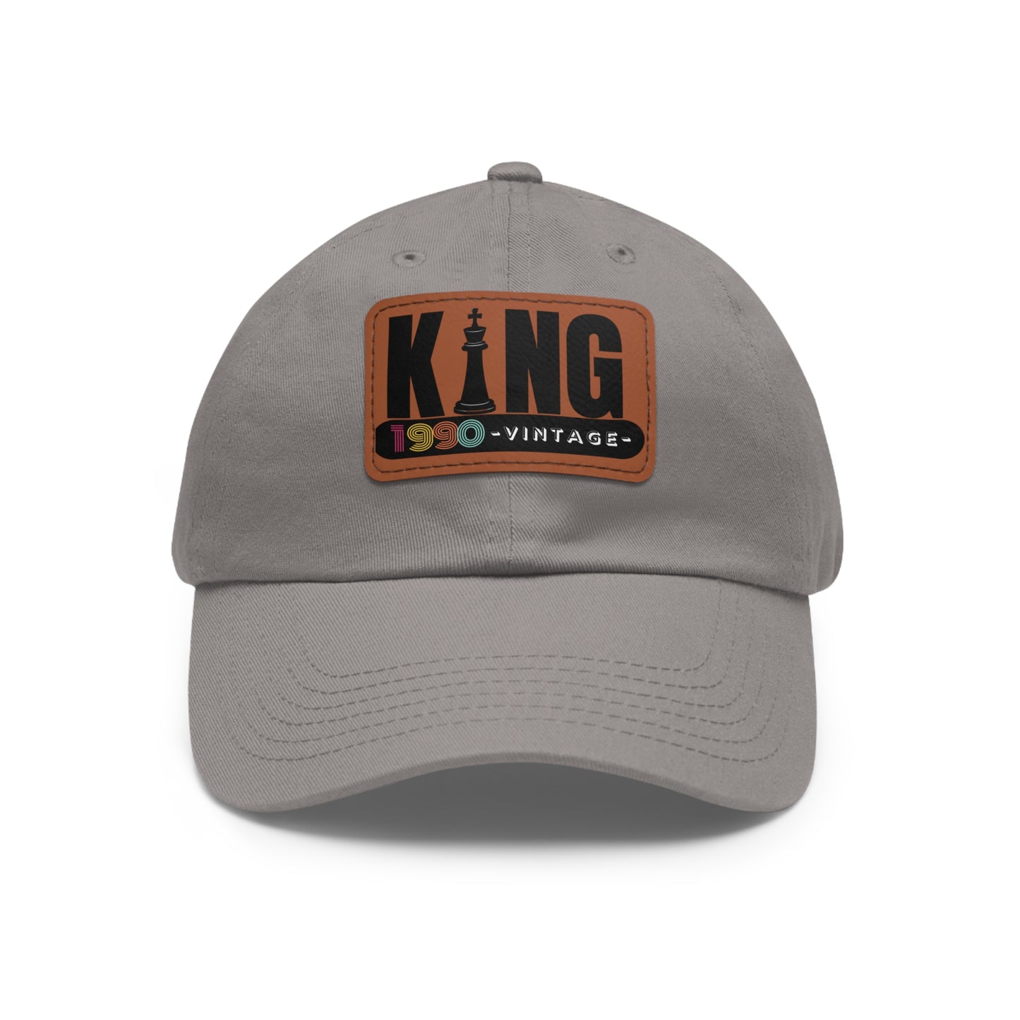 King 1990 Vintage Leather Patch Dad Hat