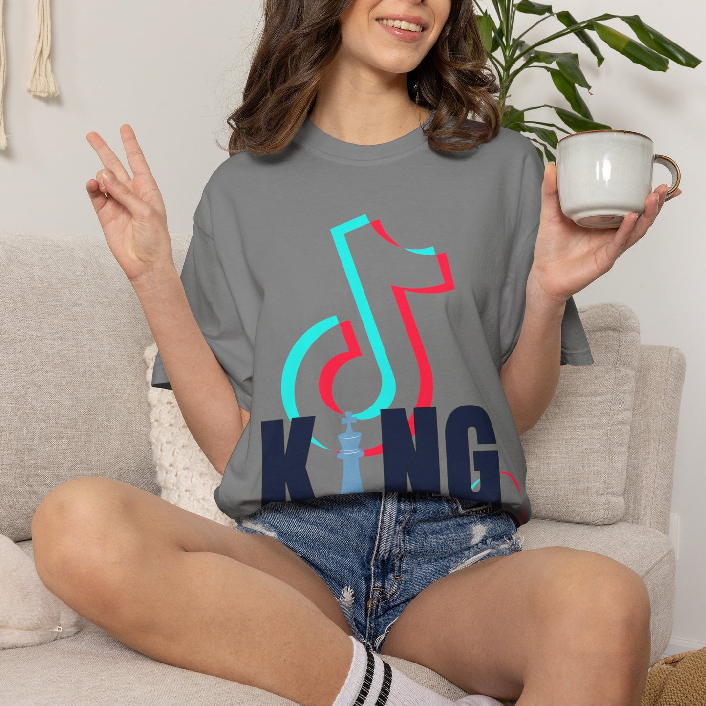 TikTok King T-Shirt — Custom Channel Name Music Tee Tiktok custom Name Tee