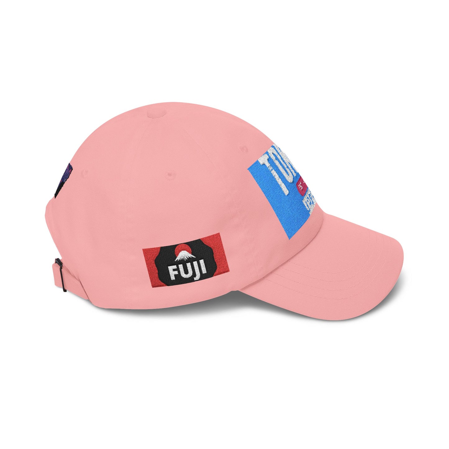 Tokyo Retro Patch Dad Cap – White Embroidered Travel Baseball Hat