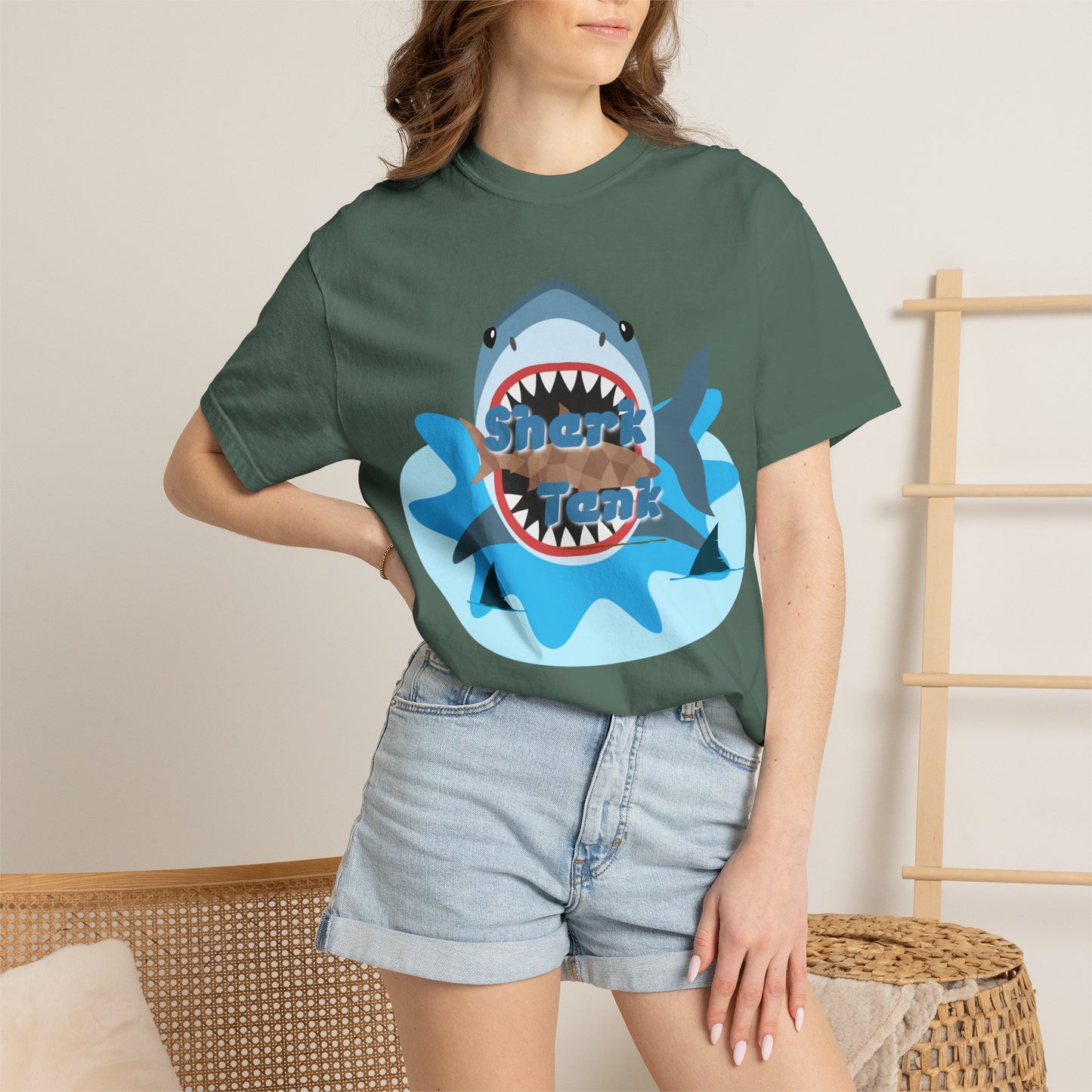 Shark Graphic T-Shirt — 'Shark' Ocean Illustration Tee
