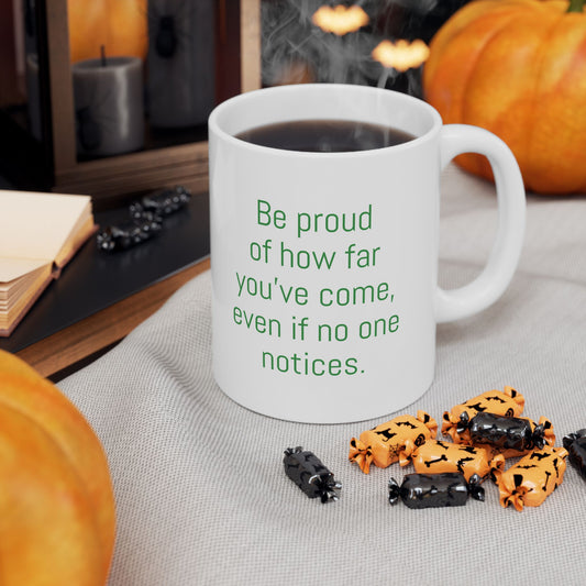 Motivational Quote Ceramic Mug — "Being the Best Version of You" Cutom text
