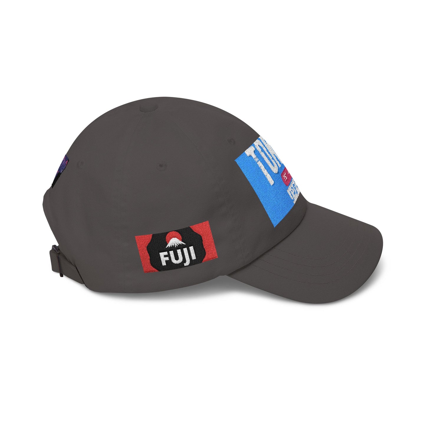 Tokyo Retro Patch Dad Cap – White Embroidered Travel Baseball Hat
