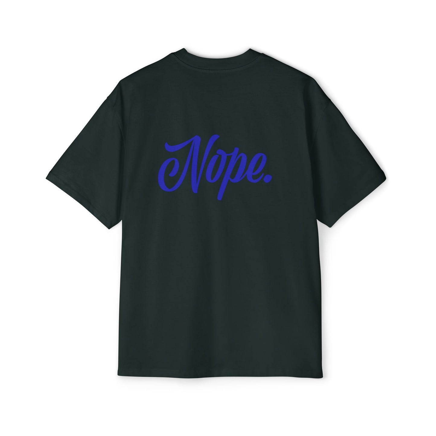 Oversized Tee — 'New York' Front & 'Nope.' Script Back Graphic Shirt
